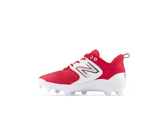 Weekend Ready Sturdy Construction New Balance Men's Fresh Foam 3000 V6 Molded Baseball Cleats - Red with White - PL3000R6