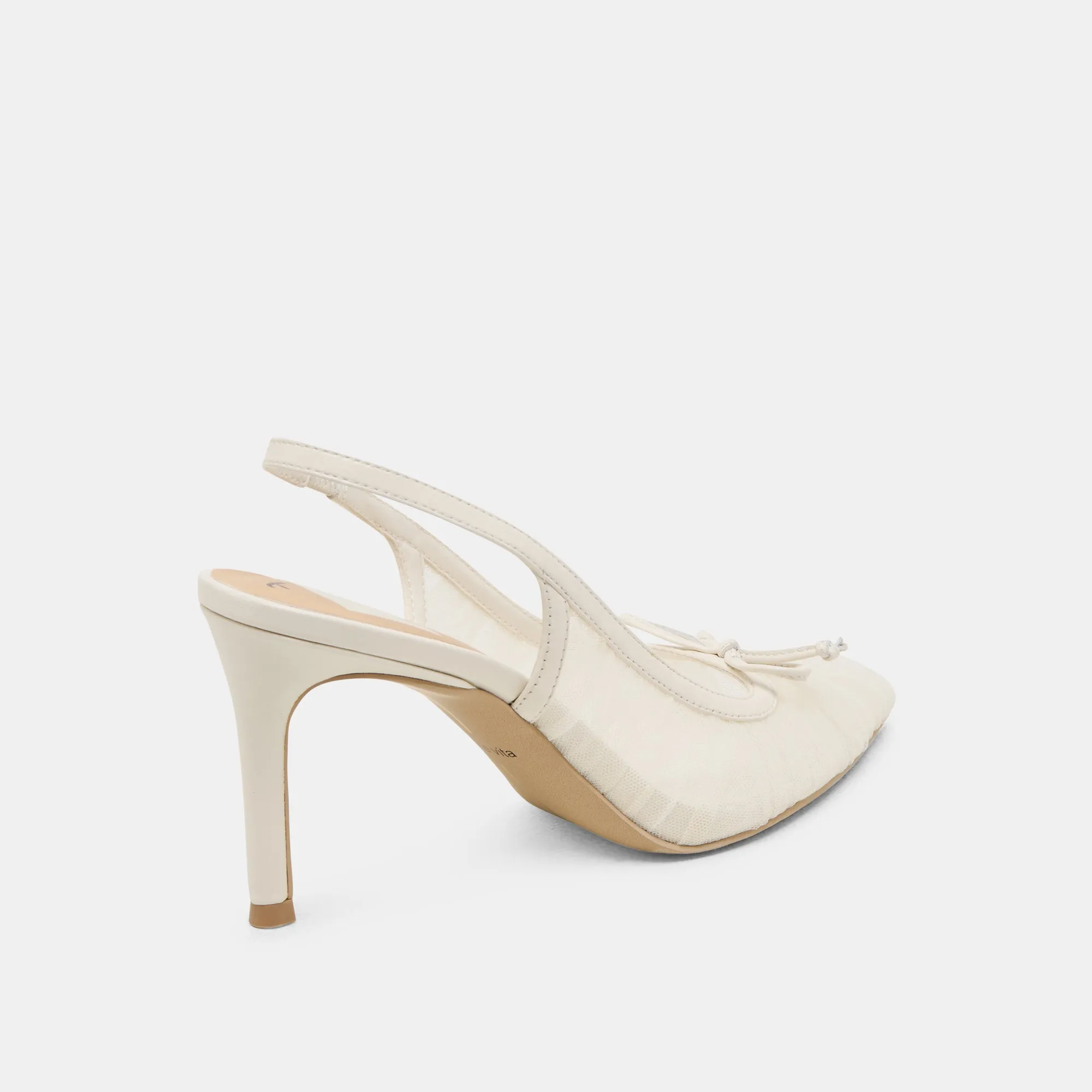 Rubber Outsole YELA HEELS WHITE TULLE