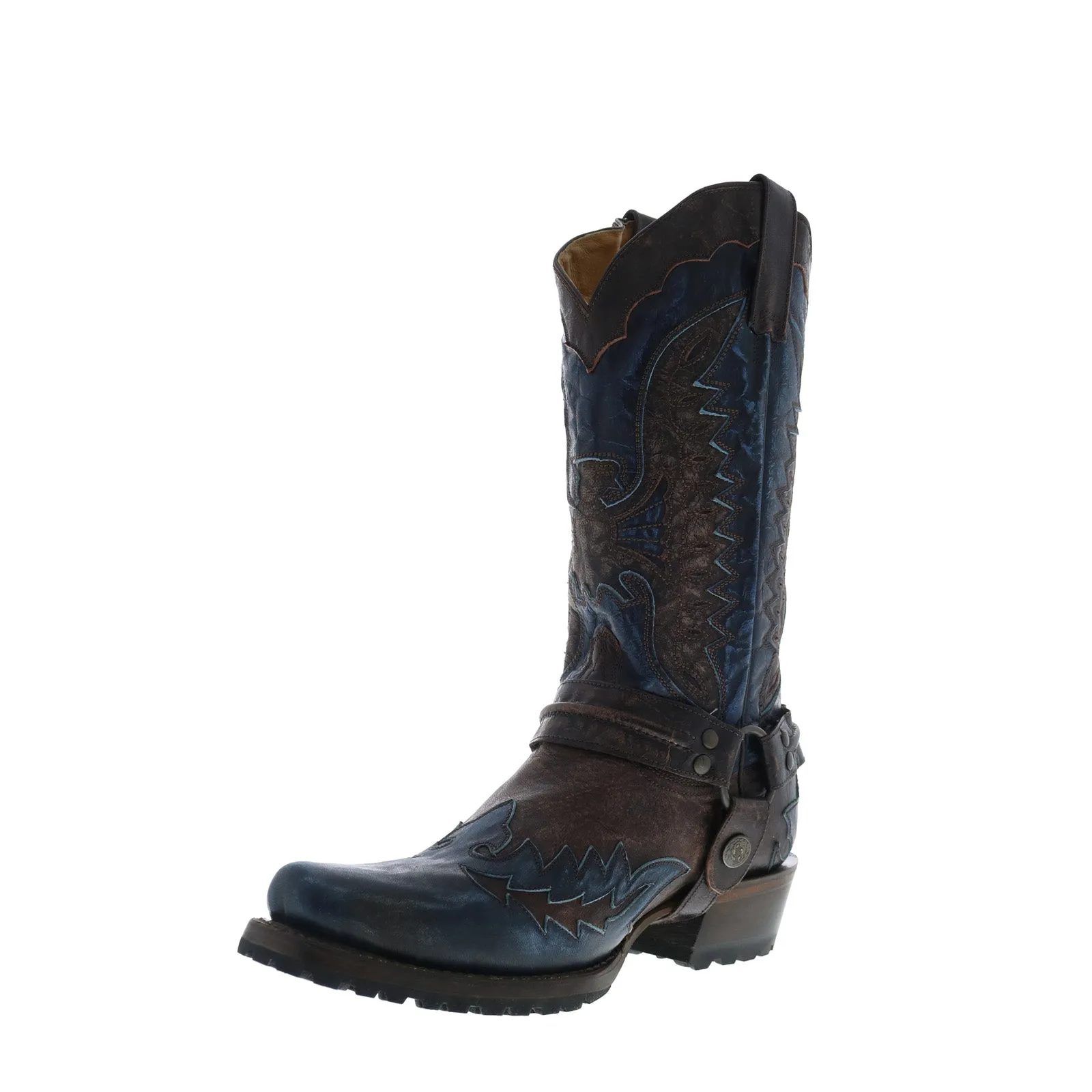 Stetson Outlaw Lug Eagle Mens Brown Wide Leather Cowboy Western Boots Weekend Wear