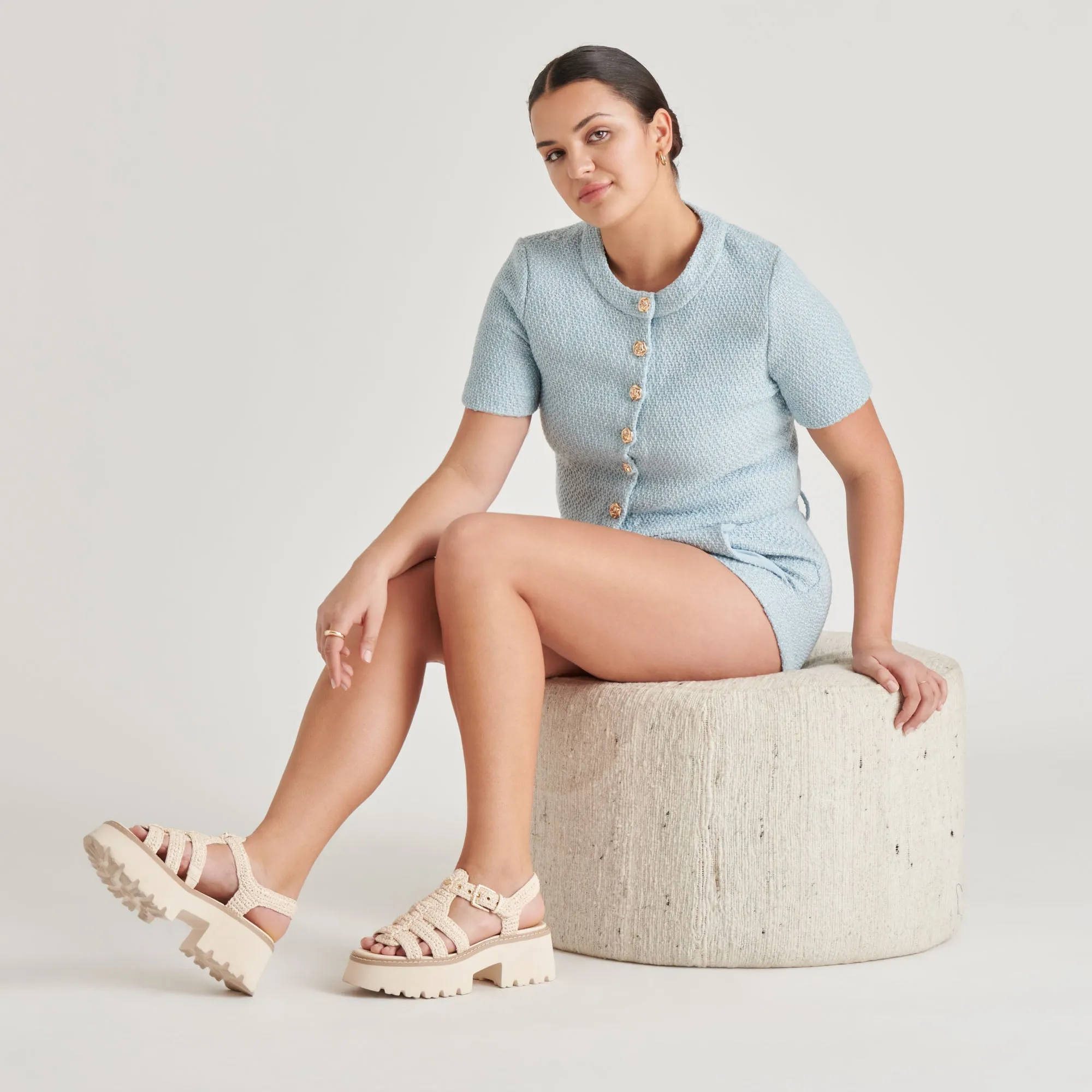 Support Feel LATICE SANDALS OATMEAL KNIT