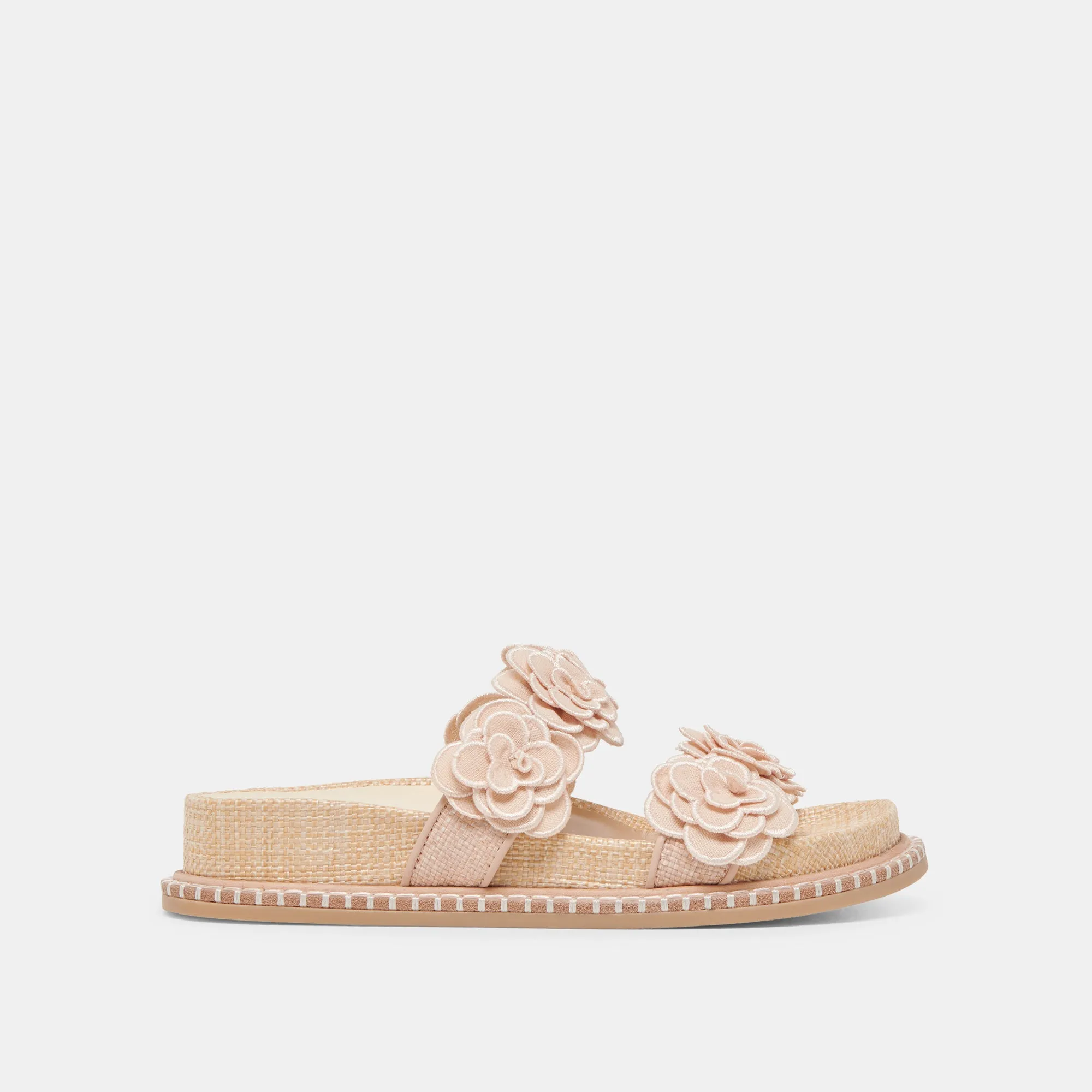 Fast Slide SHERLA SANDALS PRALINE RAFFIA