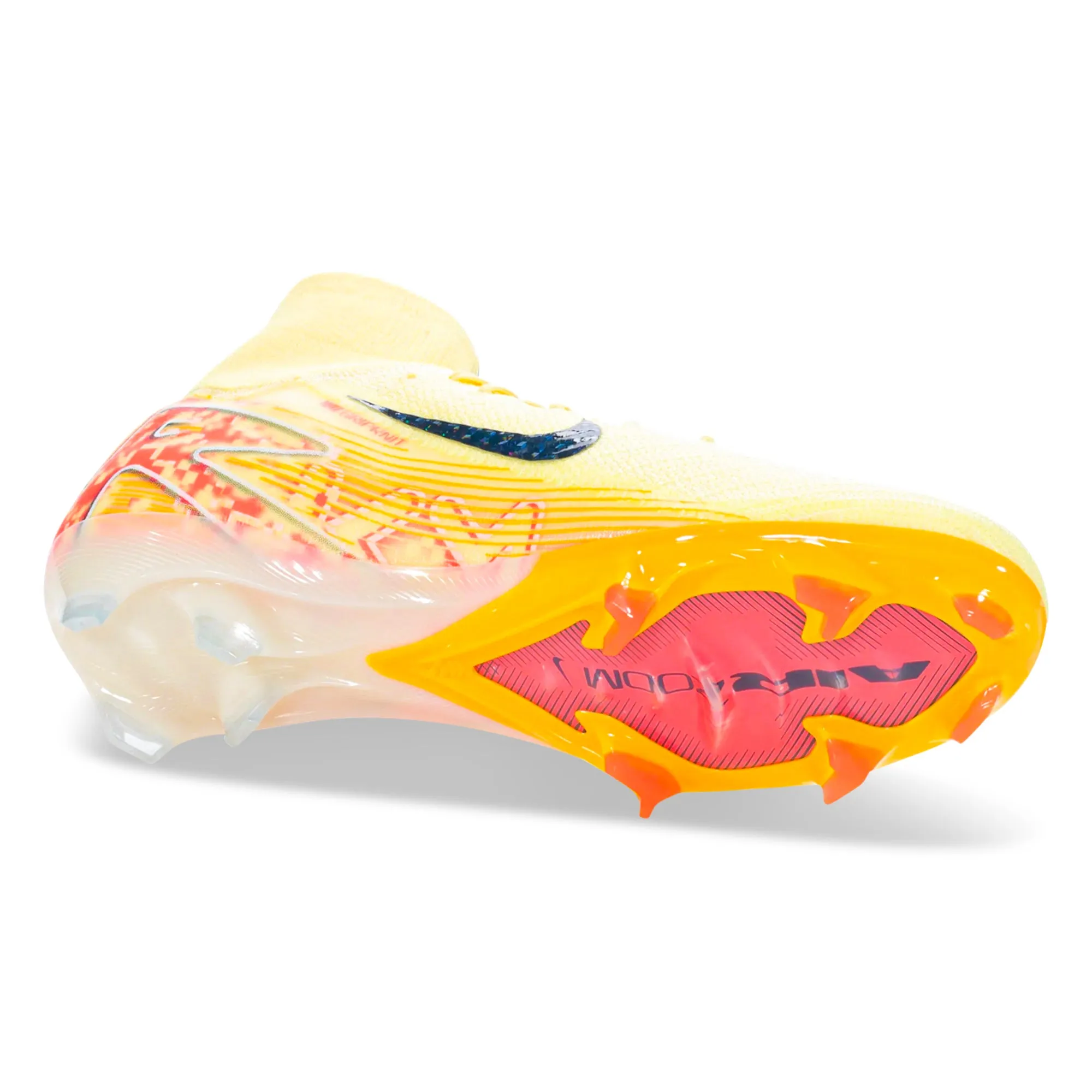 Secure Collar Power Transfer Nike Zoom Superfly 10 Elite KM FG Soccer Cleats (Light Laser Orange/Armory Navy)
