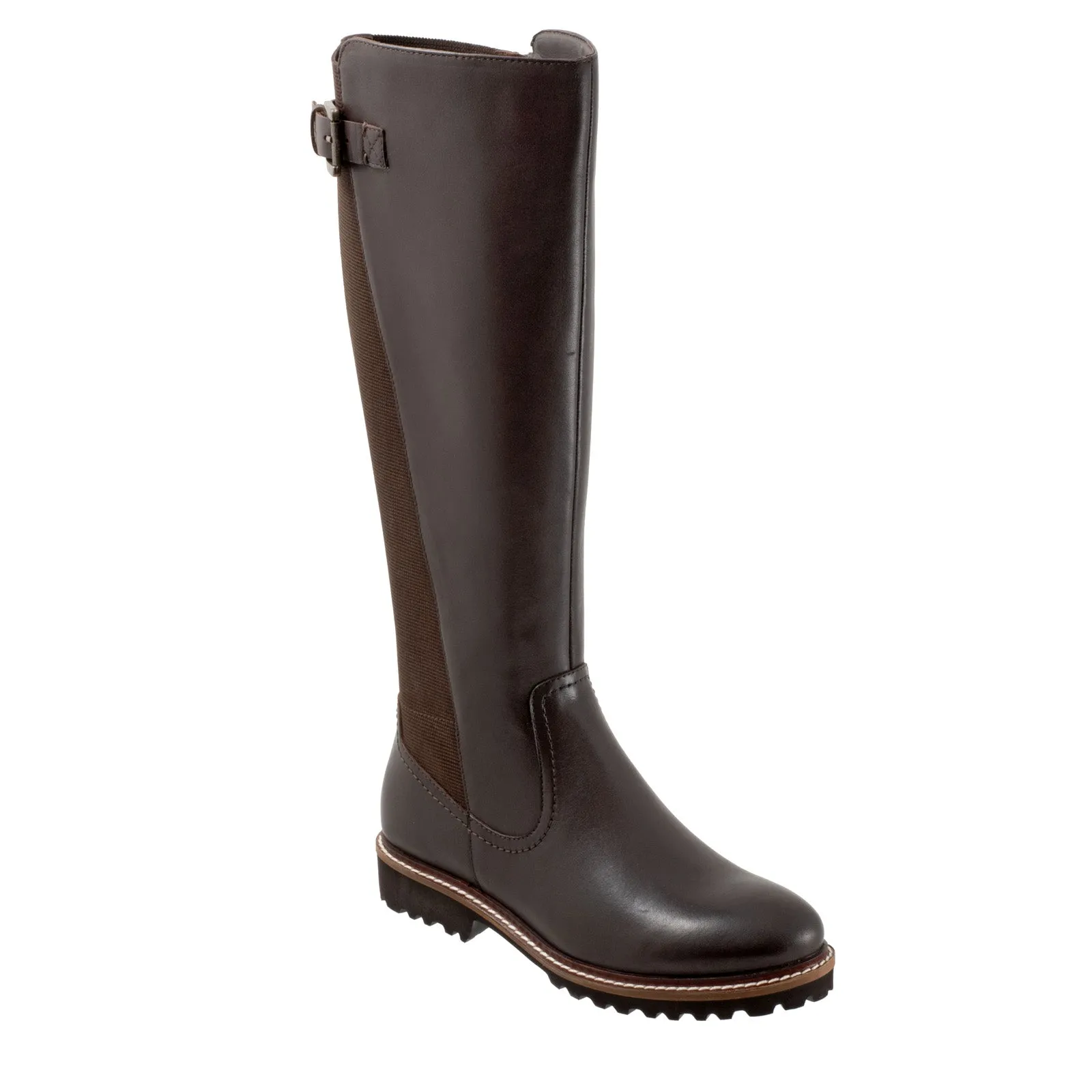 Anti-Slip Function Waterproof Design Softwalk Inara S2265-200 Womens Brown Leather Zipper Knee High Boots