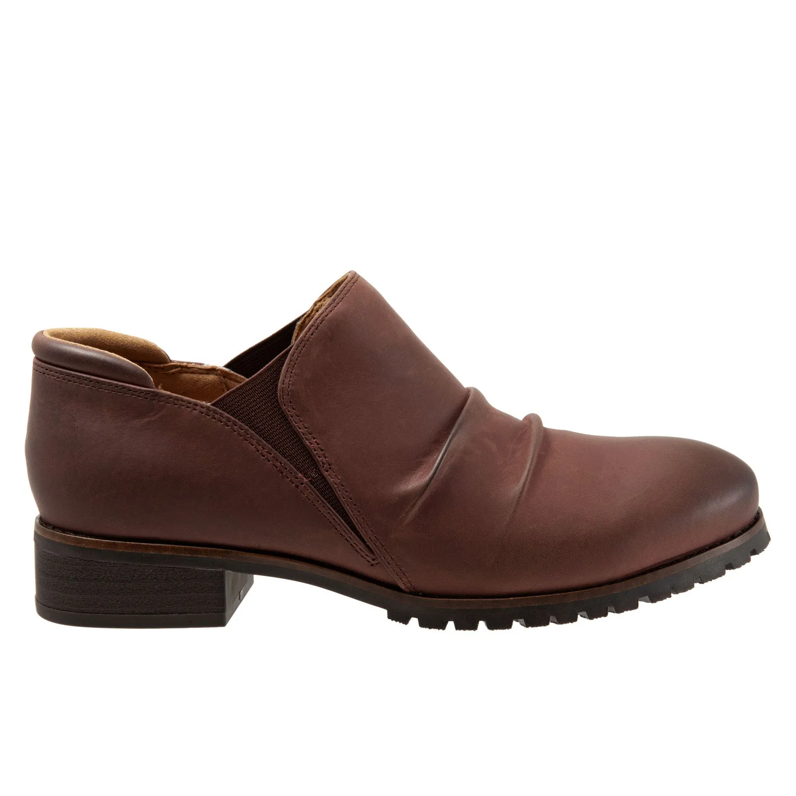 Softwalk Mara S1956-235 Womens Brown Narrow Leather Ankle & Booties Boots Anti-Slip Function