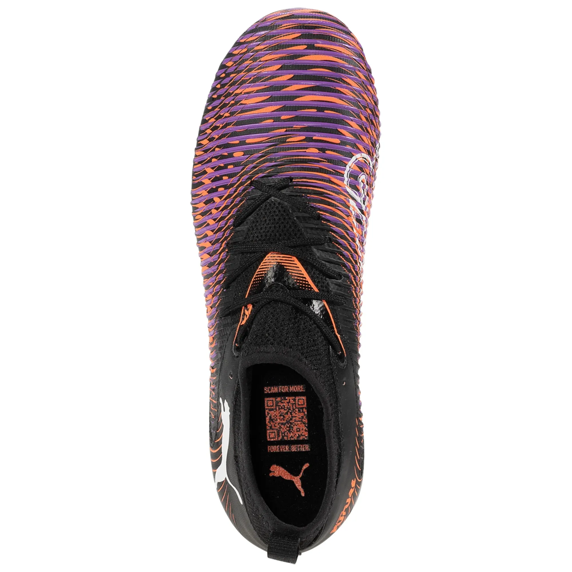 High Traction Puma Future 8 Match FG/AG Soccer Cleats (Black/Glowing Red)