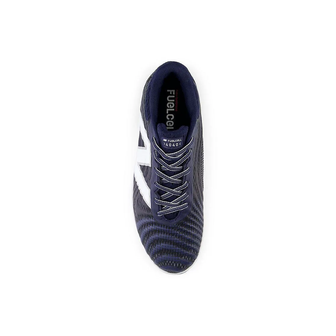 Clean Style Low Cushion New Balance Men's FuelCell 4040 V7 Molded Baseball Cleats - Team Navy / Optic White - PL4040N7