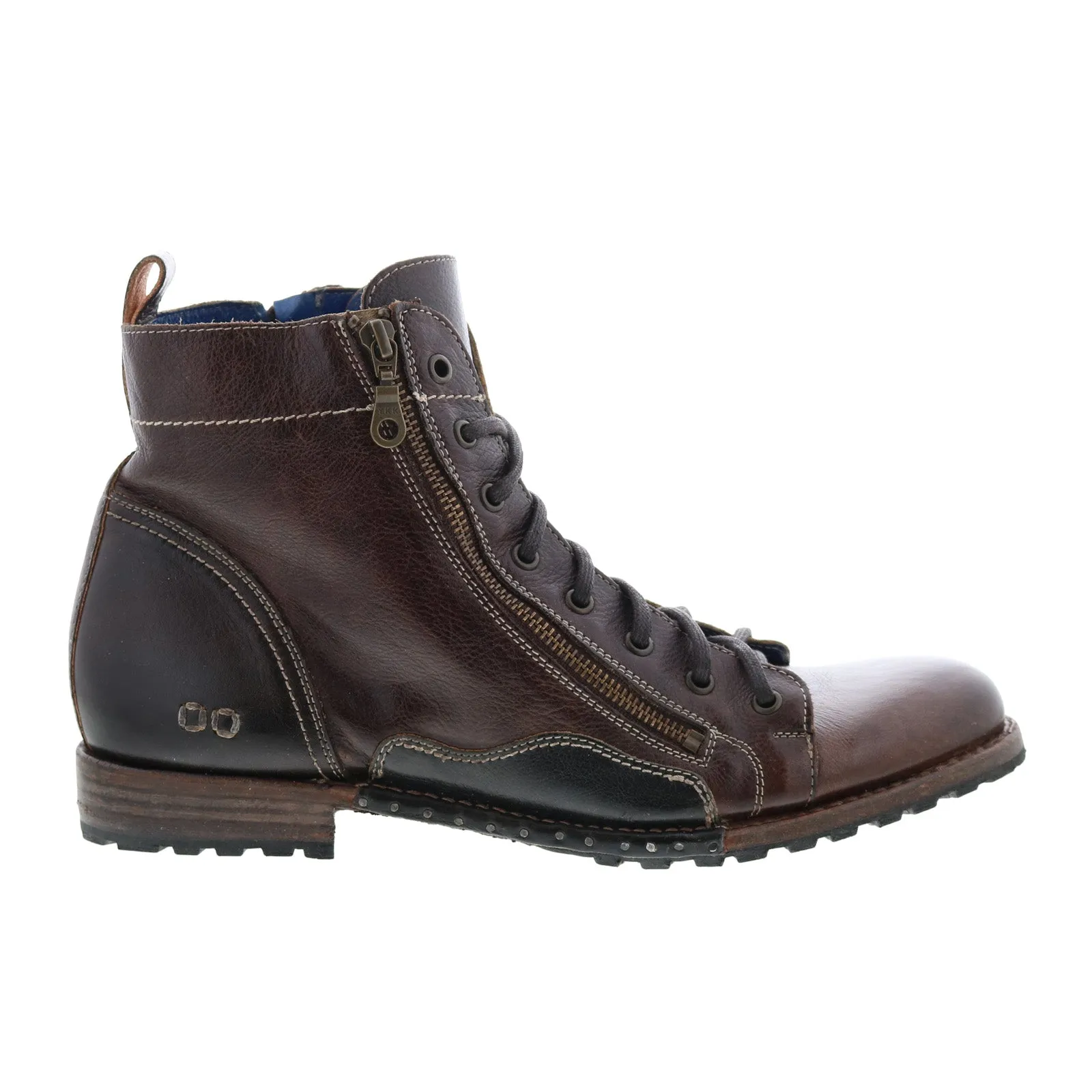 Bed Stu Old Bowen F479014 Mens Brown Leather Lace Up Casual Dress Boots Chic Style