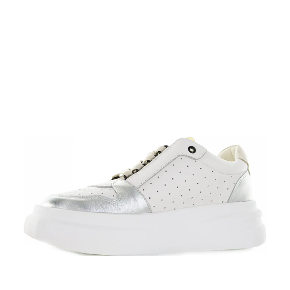 high - cut adjustable - strap TAMARA LONDON BORNA WHITE METAL