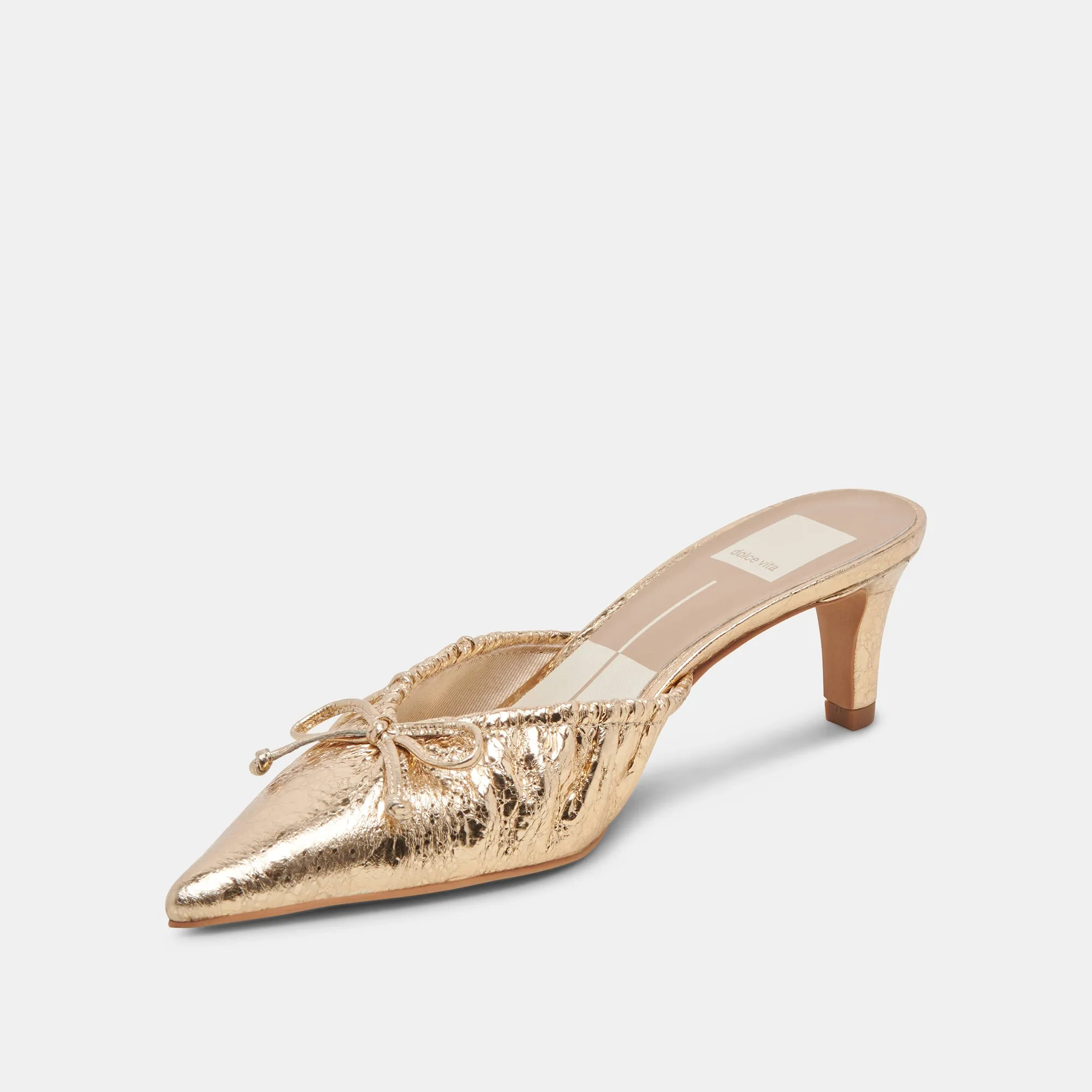KAIRI MID HEELS GOLD DISTRESSED LEATHER Future Walk Pack Safe