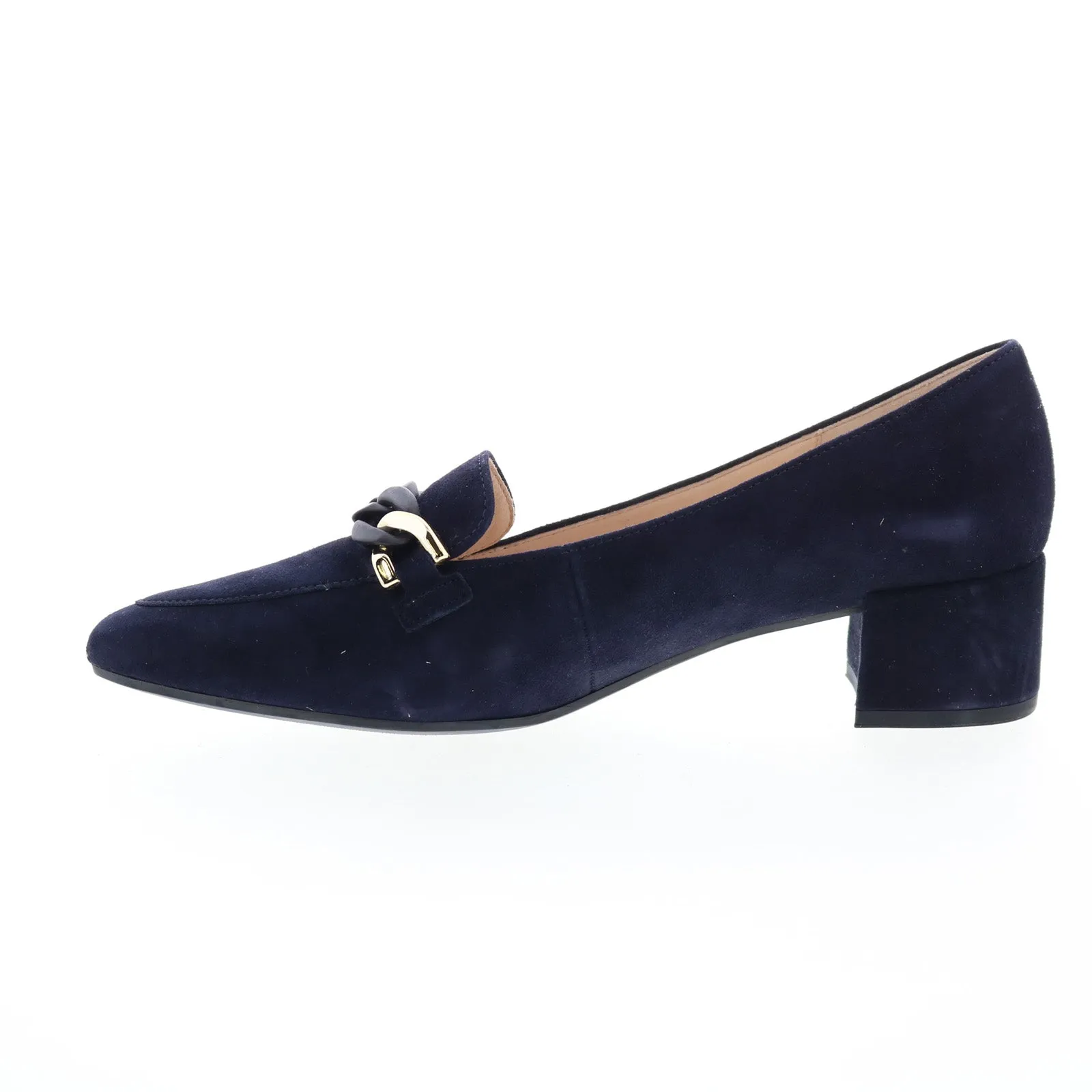 Gabor 91-441-16 Womens Blue Suede Slip On Pumps Heels Shoes Ankle Support Platform Booties