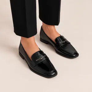 HUSH PUPPIES ZABRINA BLACK PATENT Flight Day Fresh Path