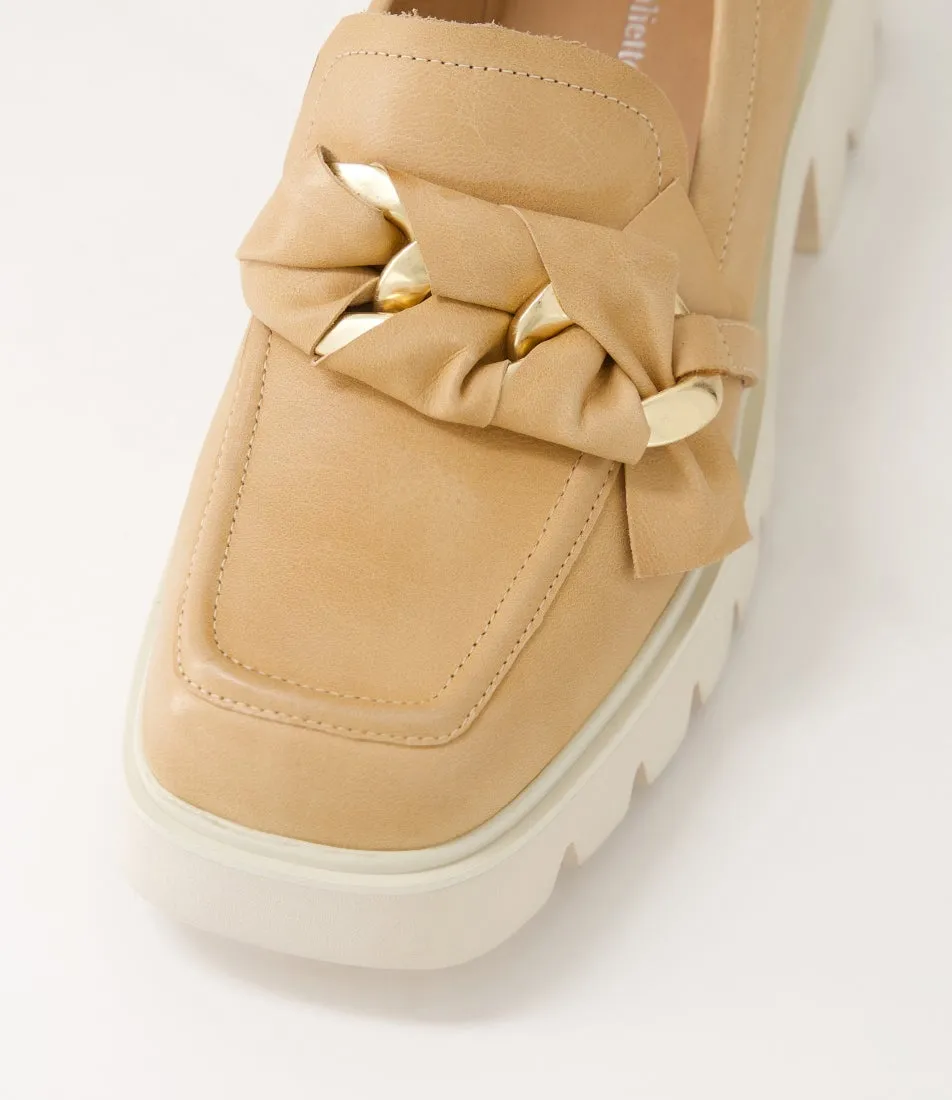 DJANGO & JULIETTE BIZMO CAPPUCCINO Monochrome Style All-day Comfort Footwear