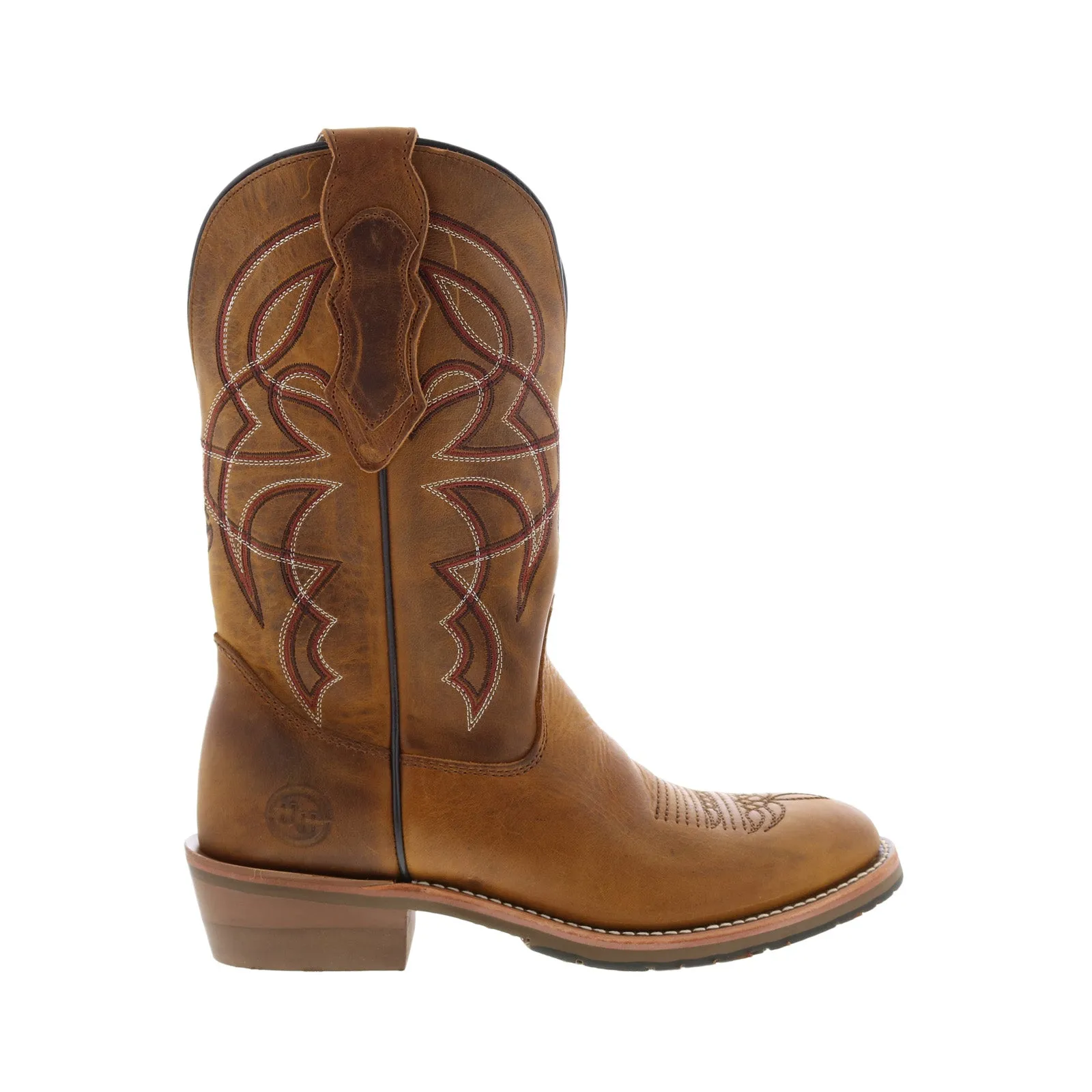 Double H Toscosa R Toe Roper 12" DH8552 Mens Brown Cowboy Western Boots Elastic Sides