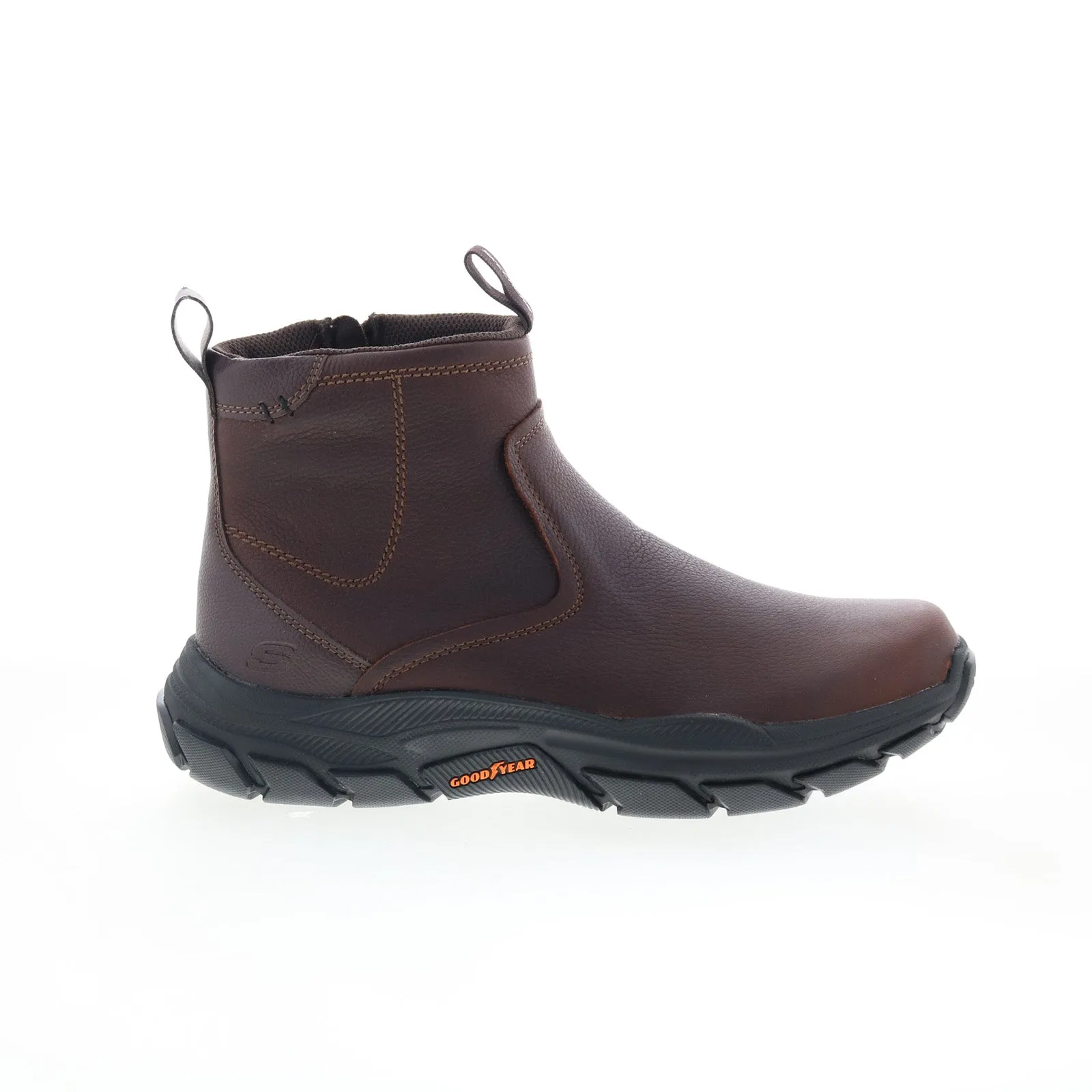 Protective Layer Skechers Respected Evanston 205176 Mens Brown Leather Casual Dress Boots
