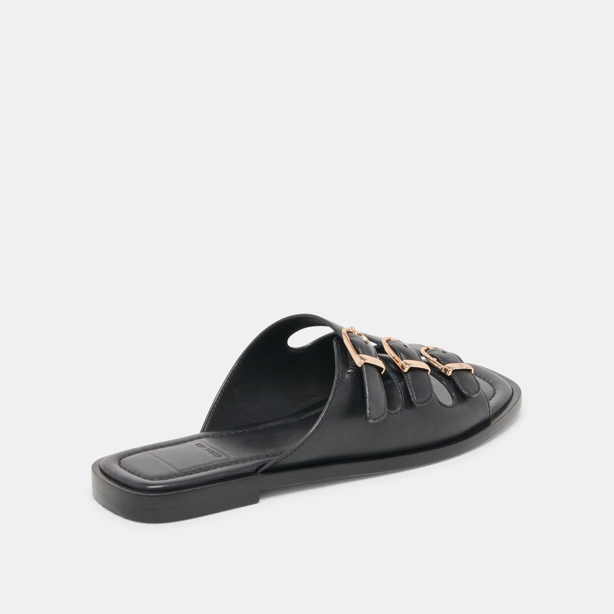 FIN SANDALS BLACK LEATHER Step Smart