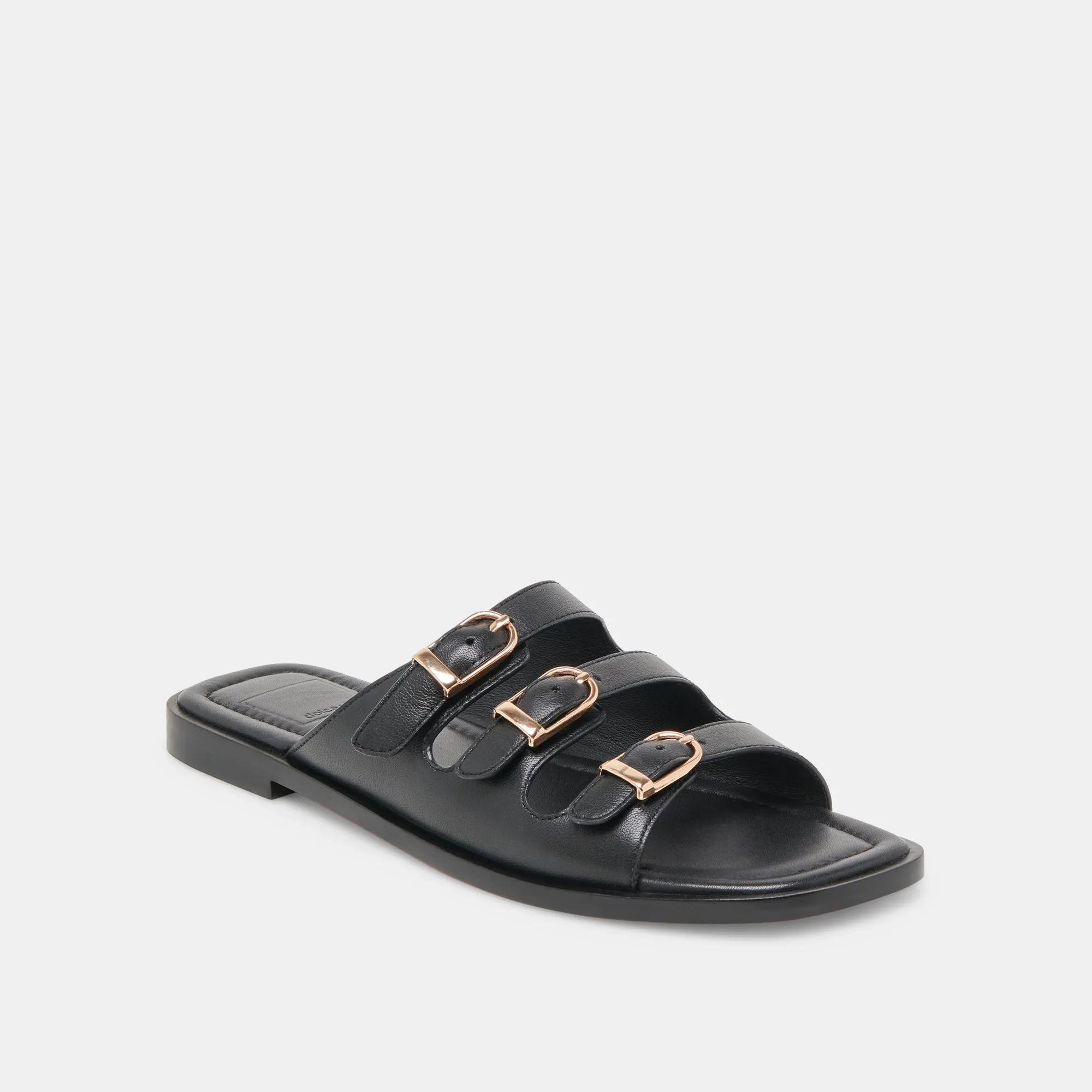 FIN SANDALS BLACK LEATHER Street Style Comfort Zone