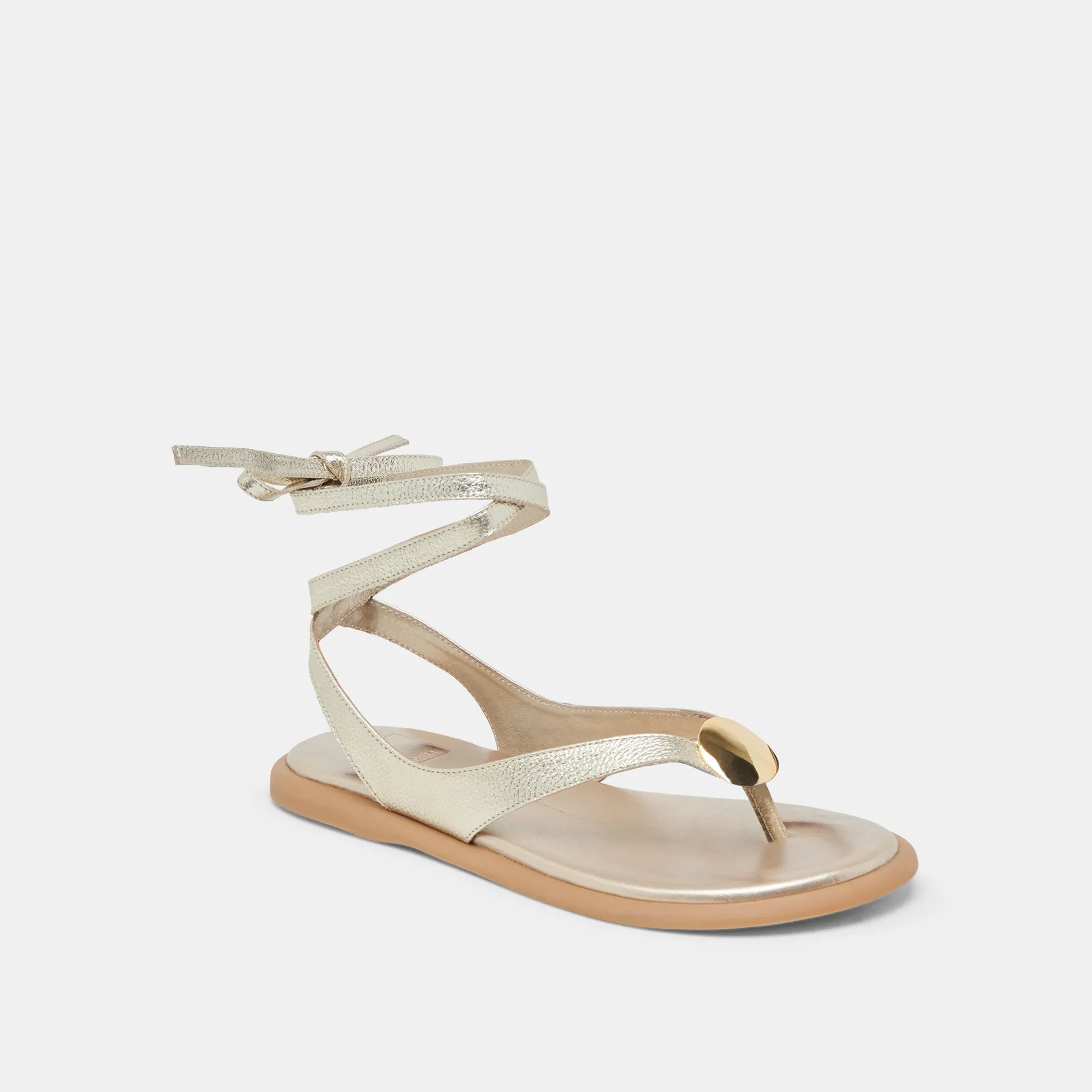 JUDY SANDALS LIGHT GOLD LEATHER Trendy And Comfortable