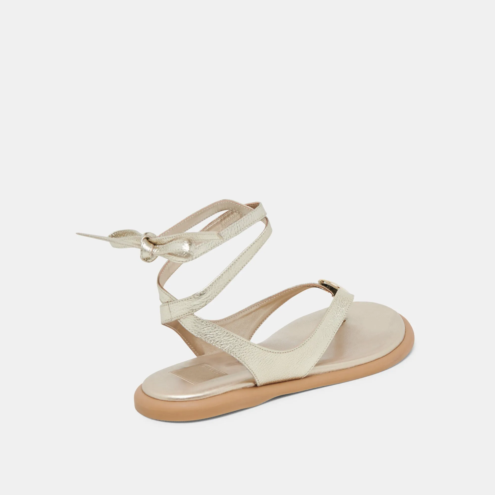 Fringe Swing JUDY SANDALS LIGHT GOLD LEATHER
