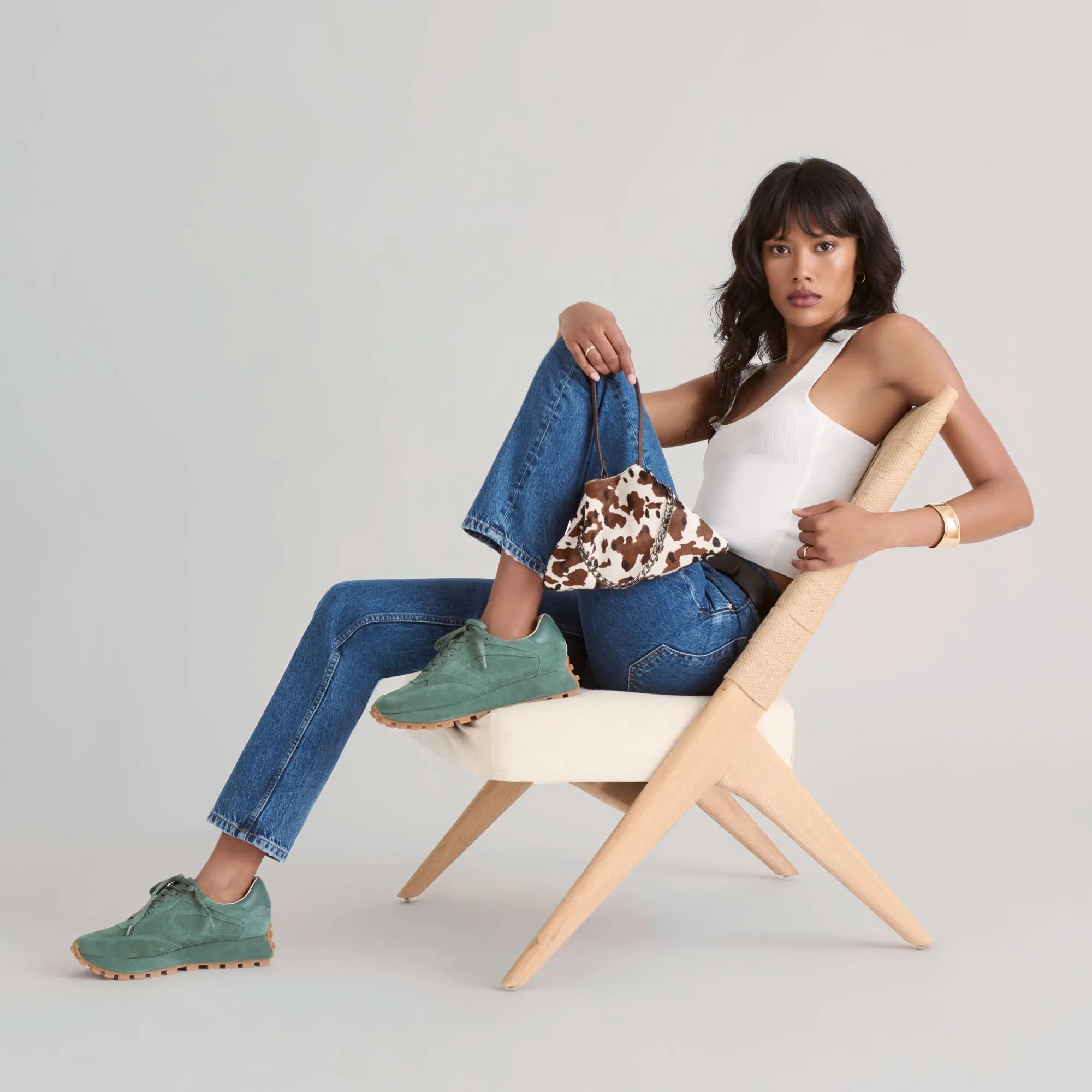 Reliable Wear TRICIA SNEAKERS DK GREEN SUEDE