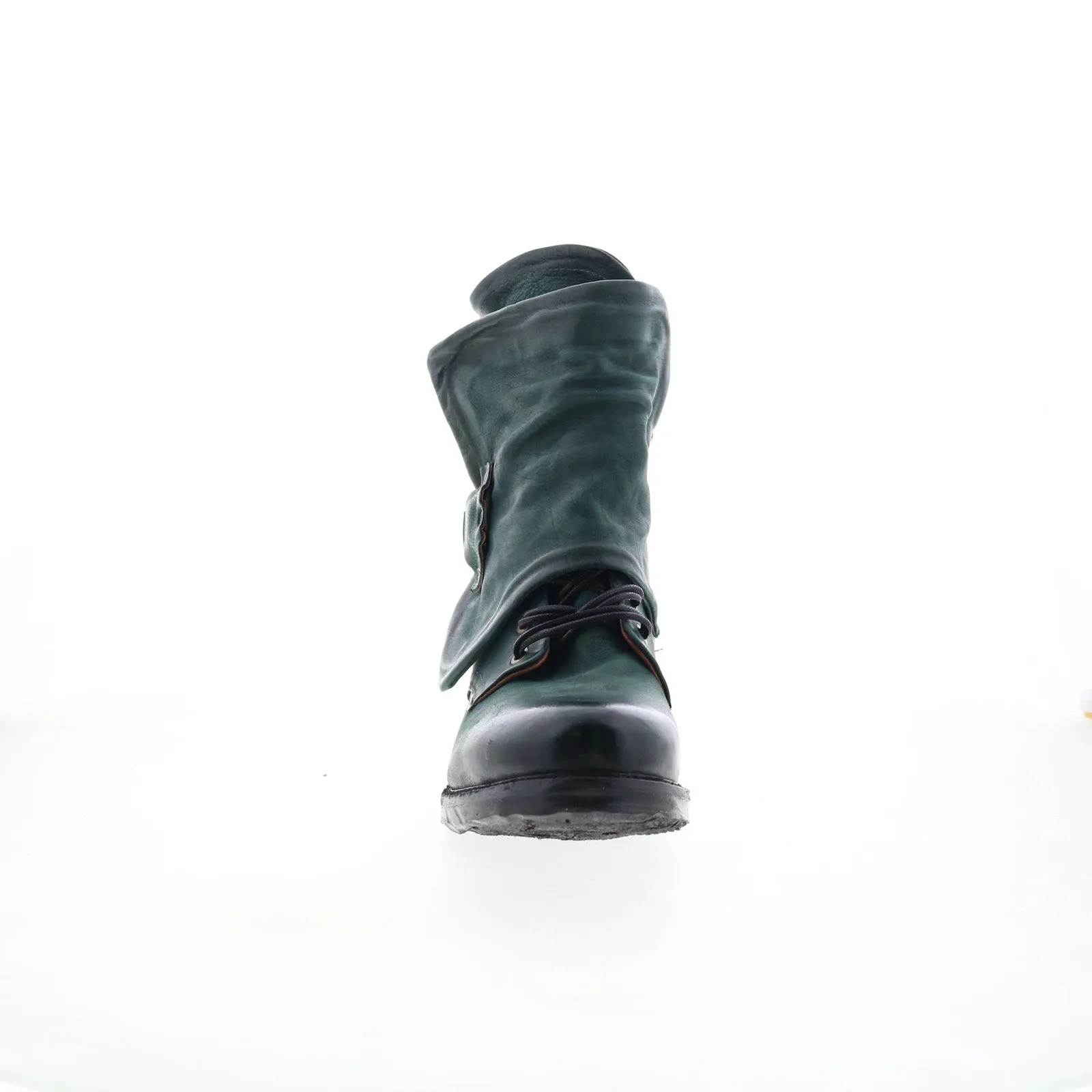 Stylish And Functional Lace Closure A.S. 98 Simon Womens Green Leather Zipper Casual Dress Boots