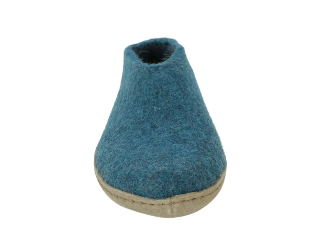Glerups Closed Slippers Petrol Comfortable ankle