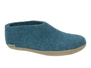 Glerups Closed Slippers Petrol Lace Up Style Soft Footwear