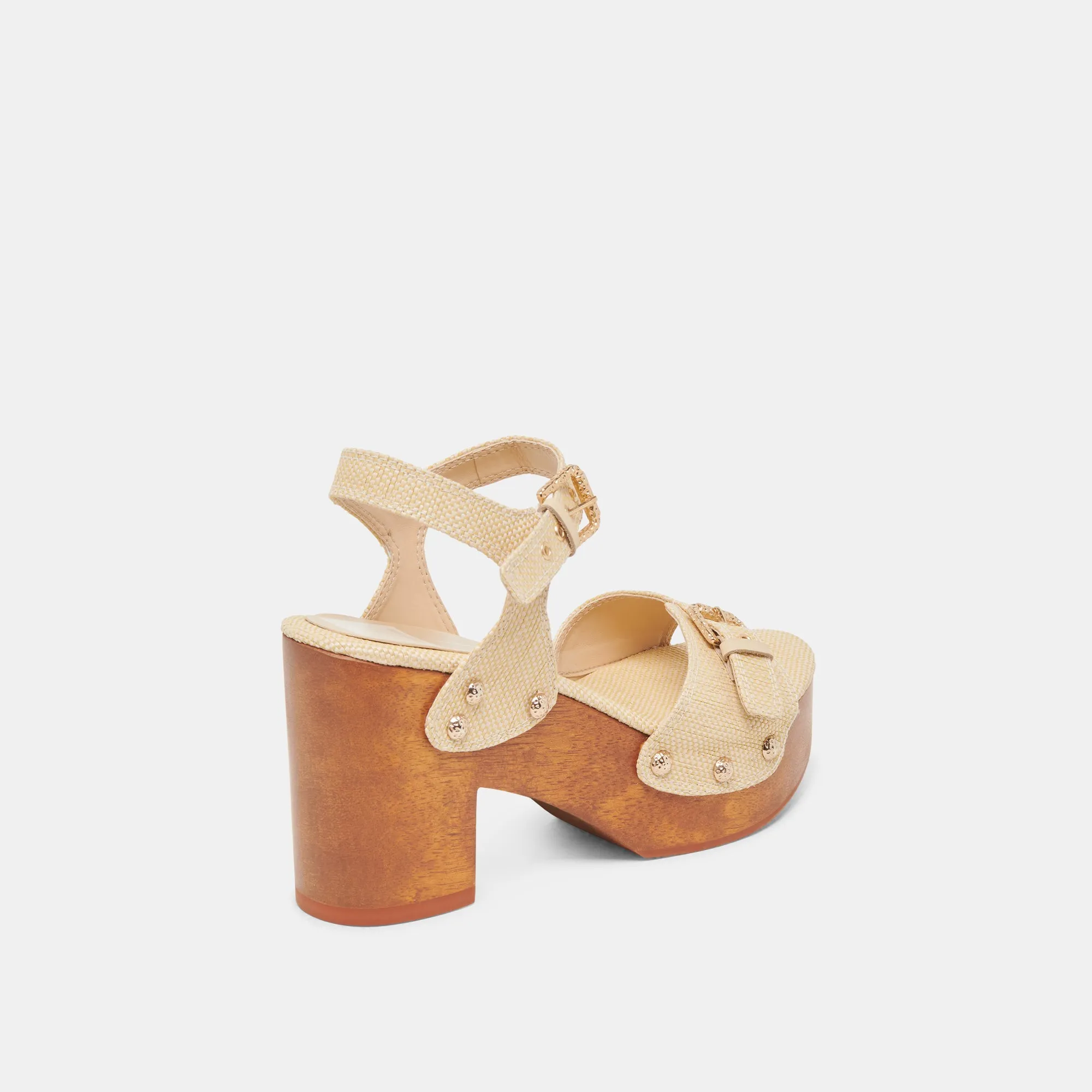 Non Marking YANDY HEELS LT NATURAL RAFFIA