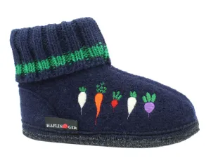 Skin Soft Dust Free Haflinger Children's slippers Veggie Navy