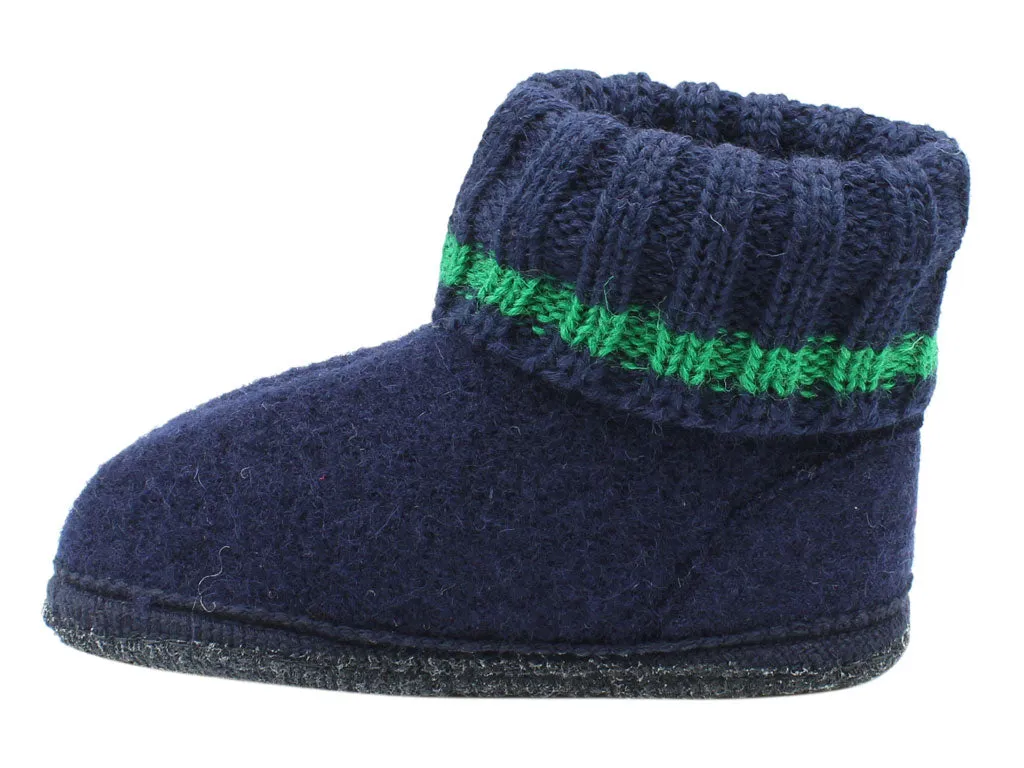 Haflinger Children's slippers Veggie Navy Retro Mood Comfortable Design