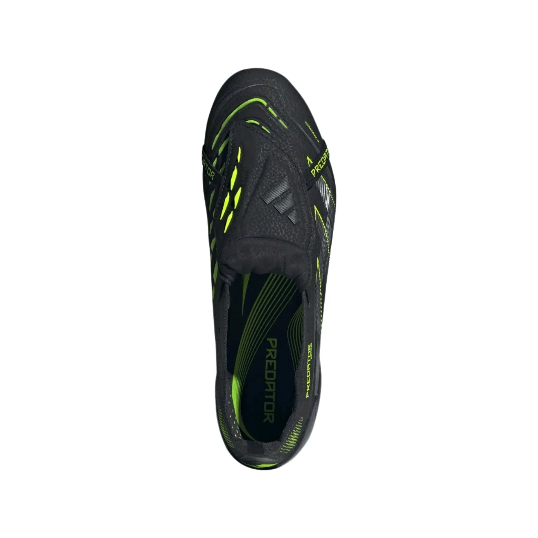 adidas Predator Elite Firm Ground Soccer Cleats (Black/Lucid Lemon) Foot Control Side Support