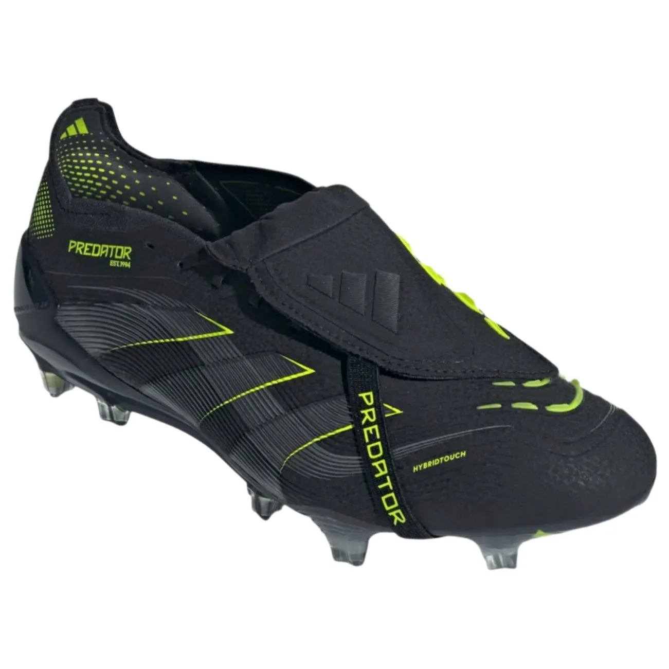 adidas Predator Elite Firm Ground Soccer Cleats (Black/Lucid Lemon) Speed Burst