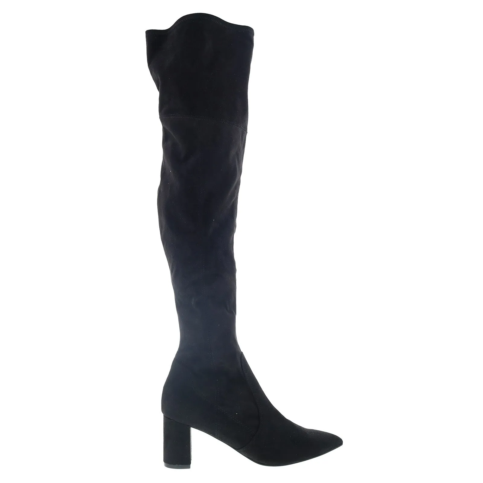 Trendy Vibe Calvin Klein C Tiana MNA01 Womens Black Suede Zipper Casual Dress Boots