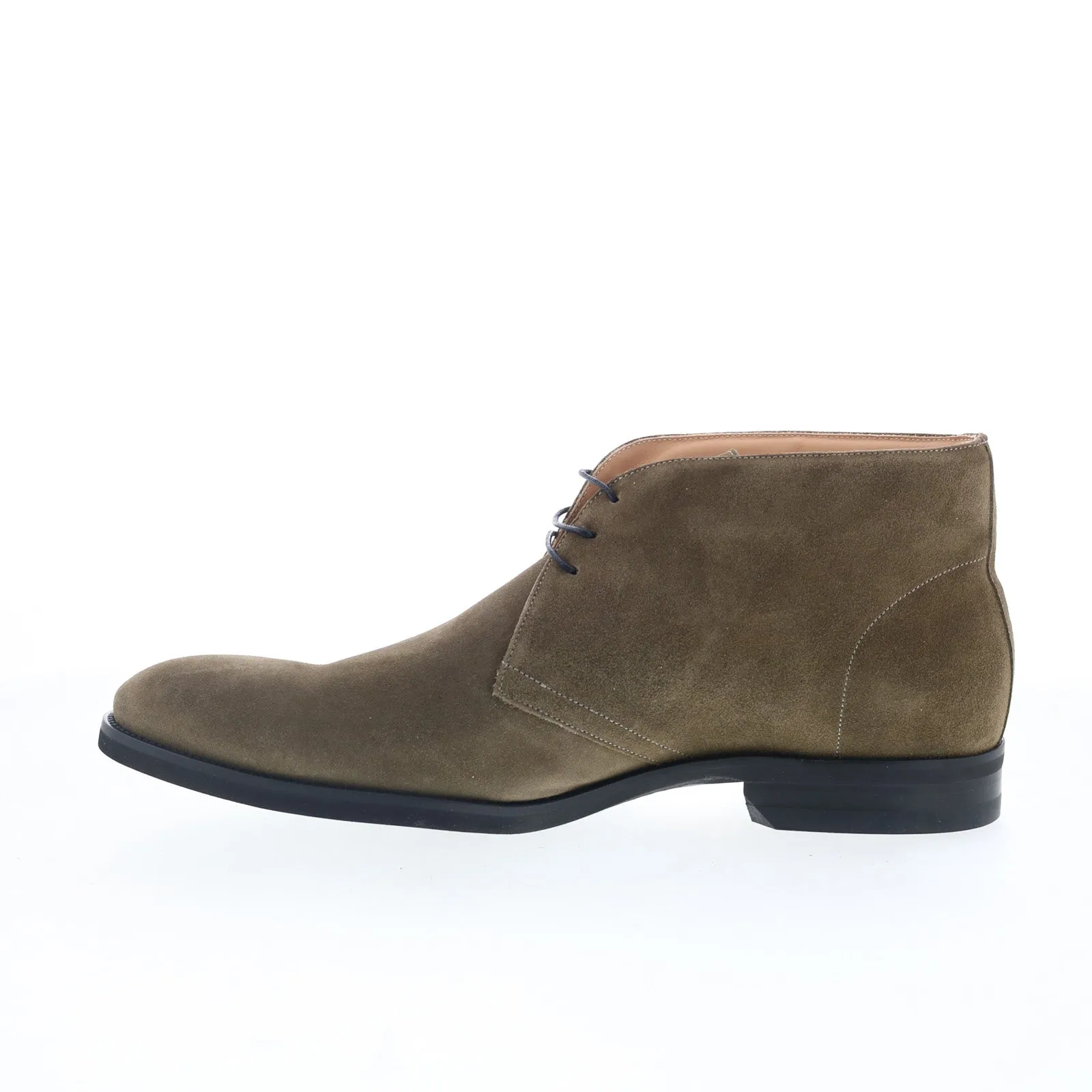 Zelli Italia Marco Italian Calfskin 46-592-OLV Mens Brown Chukkas Boots Sporty Vibe Modern Comfort