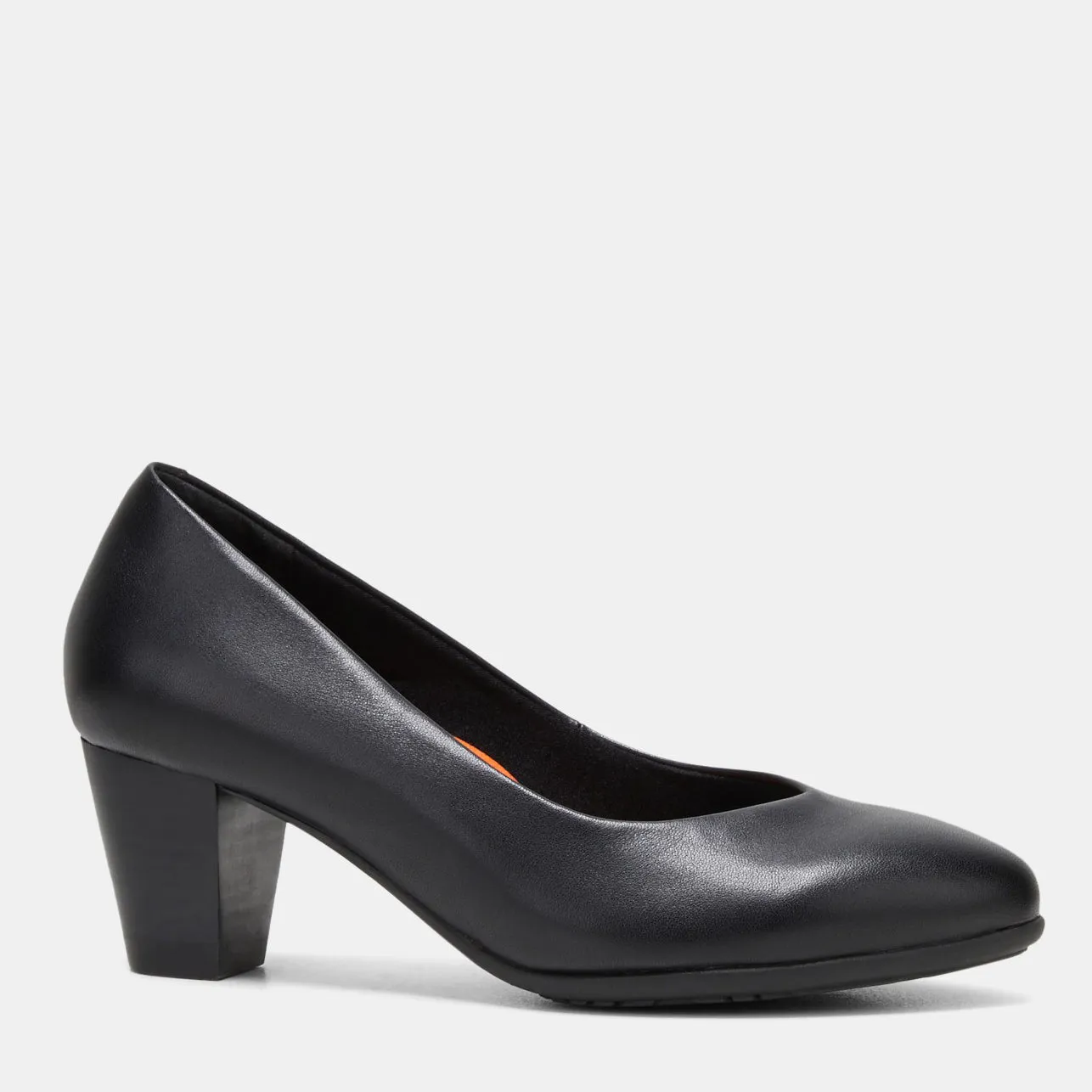 Textured Heels Luxury Office Shoes HUSH PUPPIES THE POINT BLACK