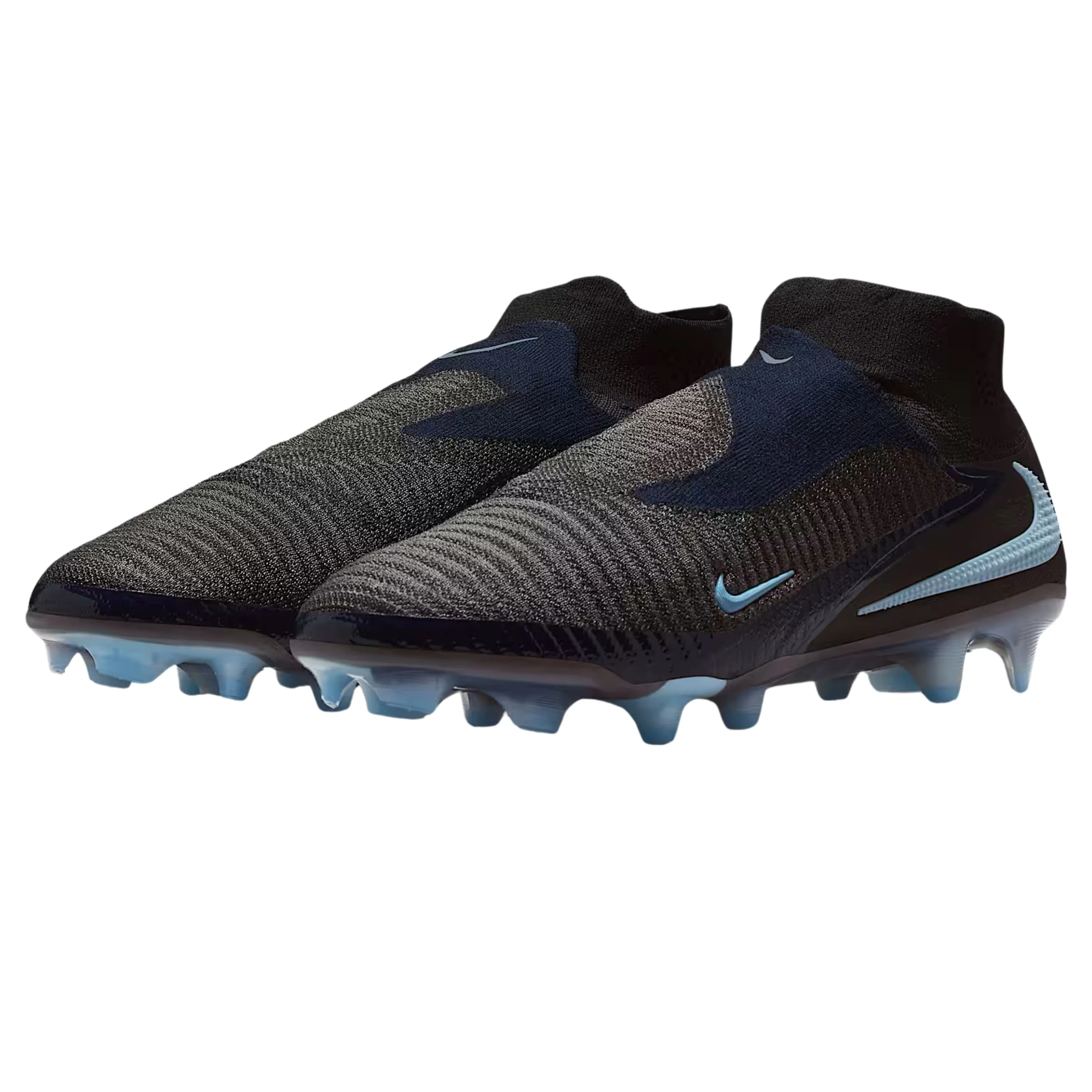 Speed Focus Nike Phantom GX 2 High Elite Firm Ground Soccer Cleats (Black/Black)