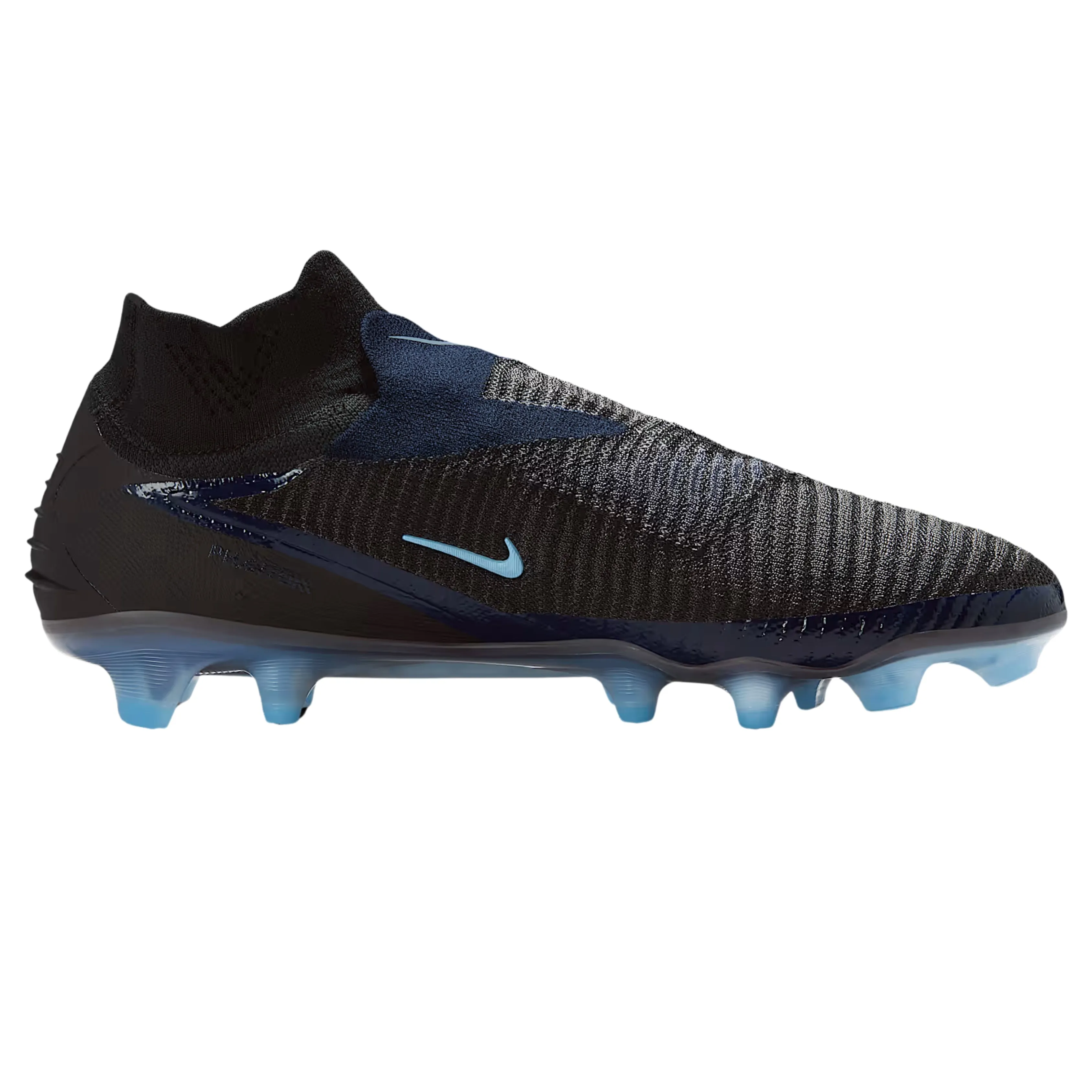 Ball Possession Power Focus Nike Phantom GX 2 High Elite Firm Ground Soccer Cleats (Black/Black)