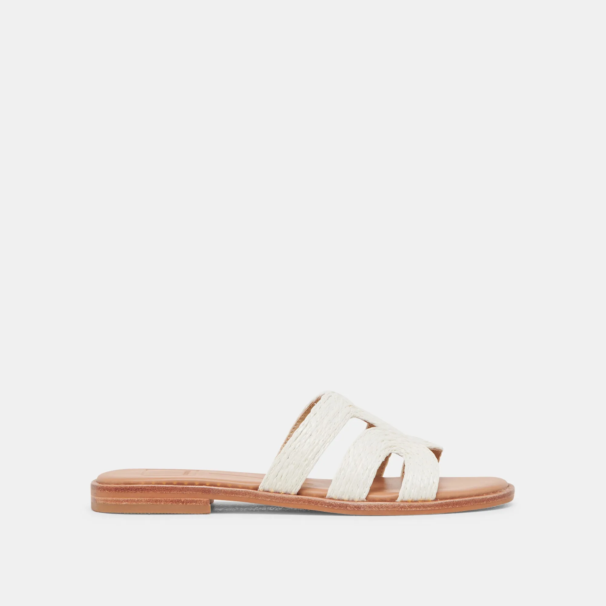 EMON SANDALS WHITE RAFFIA Stylish Ease Gentle Walk