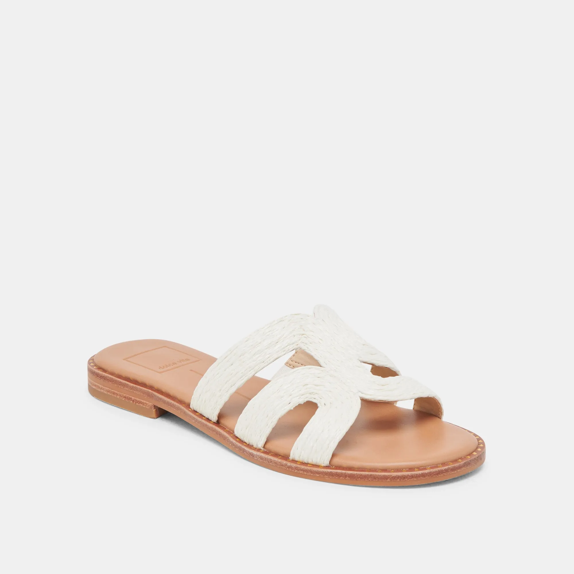 Foam Comfort EMON SANDALS WHITE RAFFIA