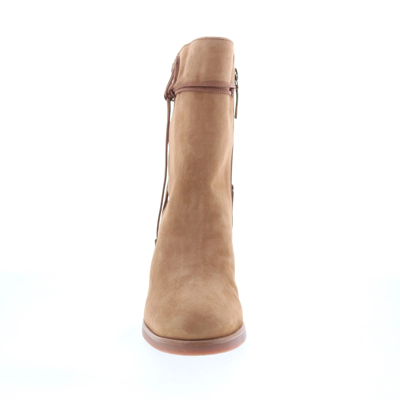 Metallic Buckle Johnston & Murphy Adley 78-51722 Womens Brown Suede Casual Dress Boots