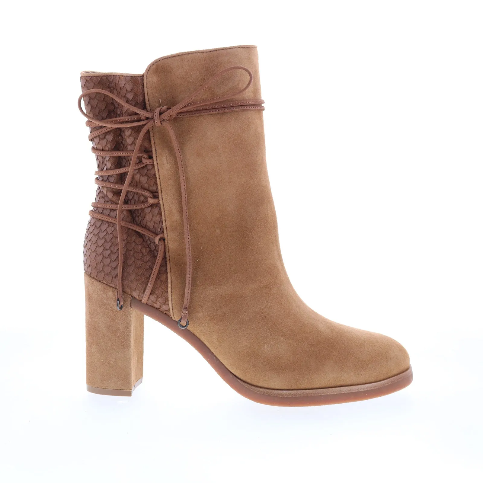 Johnston & Murphy Adley 78-51722 Womens Brown Suede Casual Dress Boots Walk Support Winter Essential