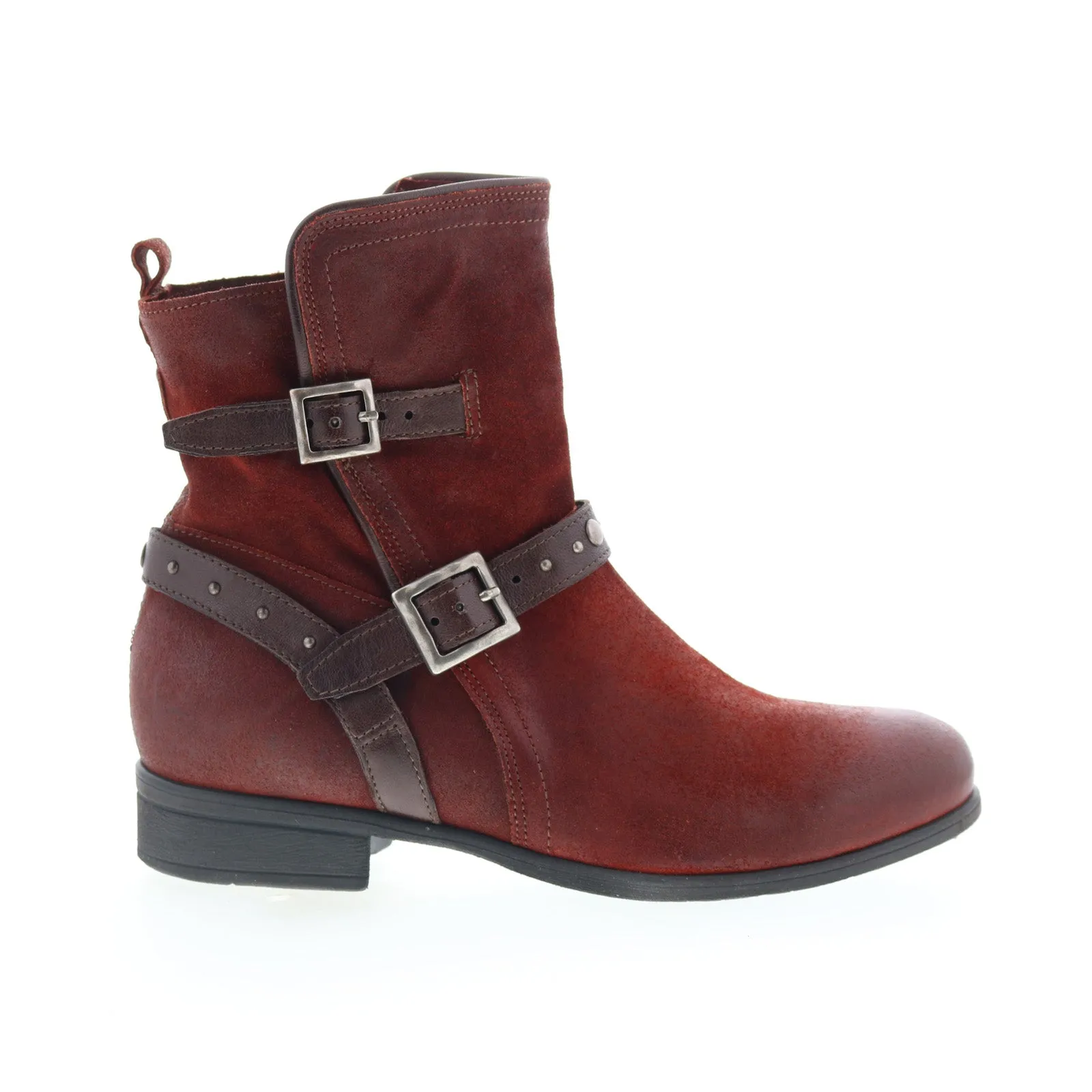 Breathable Upper Miz Mooz Sammie Womens Burgundy Leather Zipper Casual Dress Boots