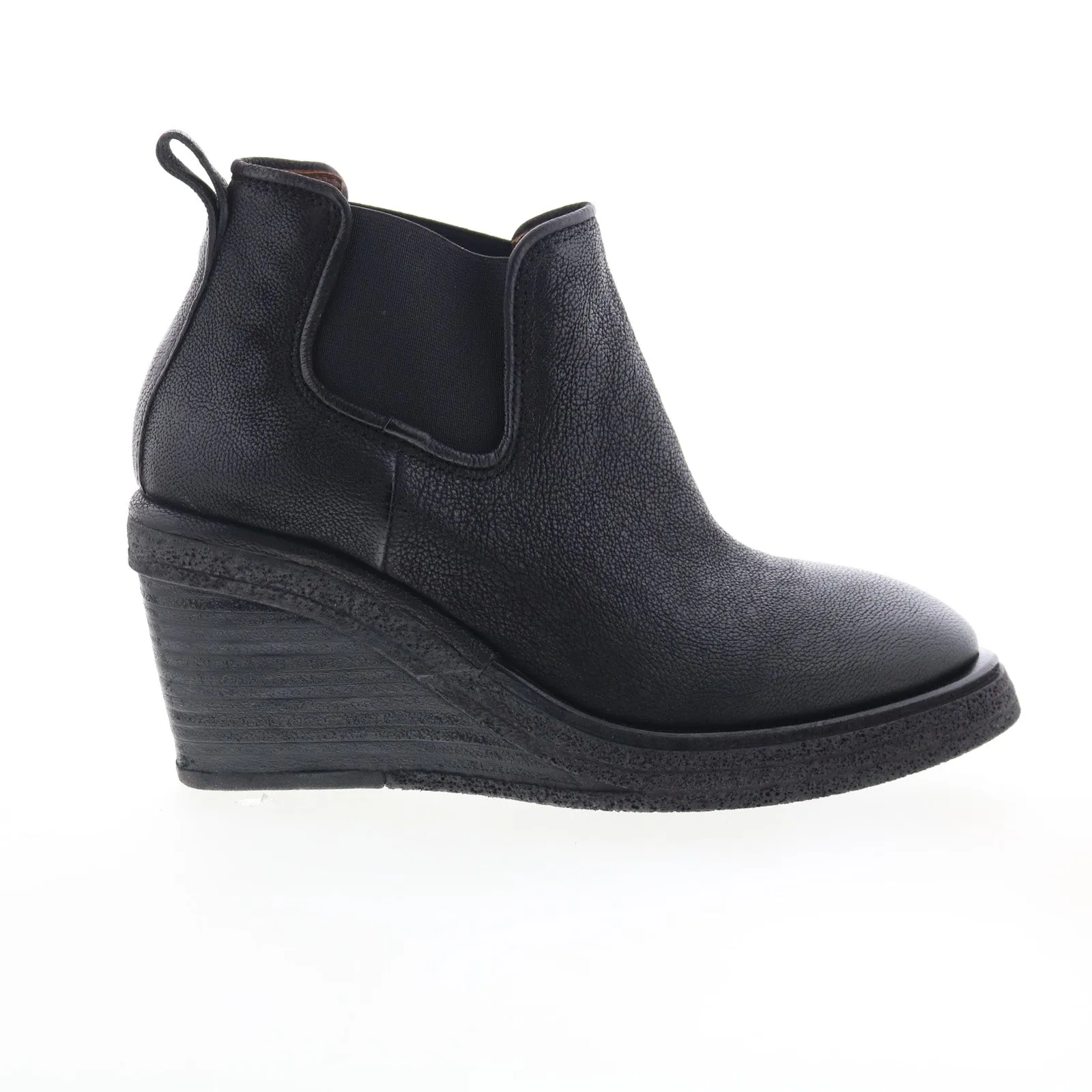 Lightweight quick-drying A.S. 98 Talen Womens Black Leather Slip On Ankle & Booties Boots