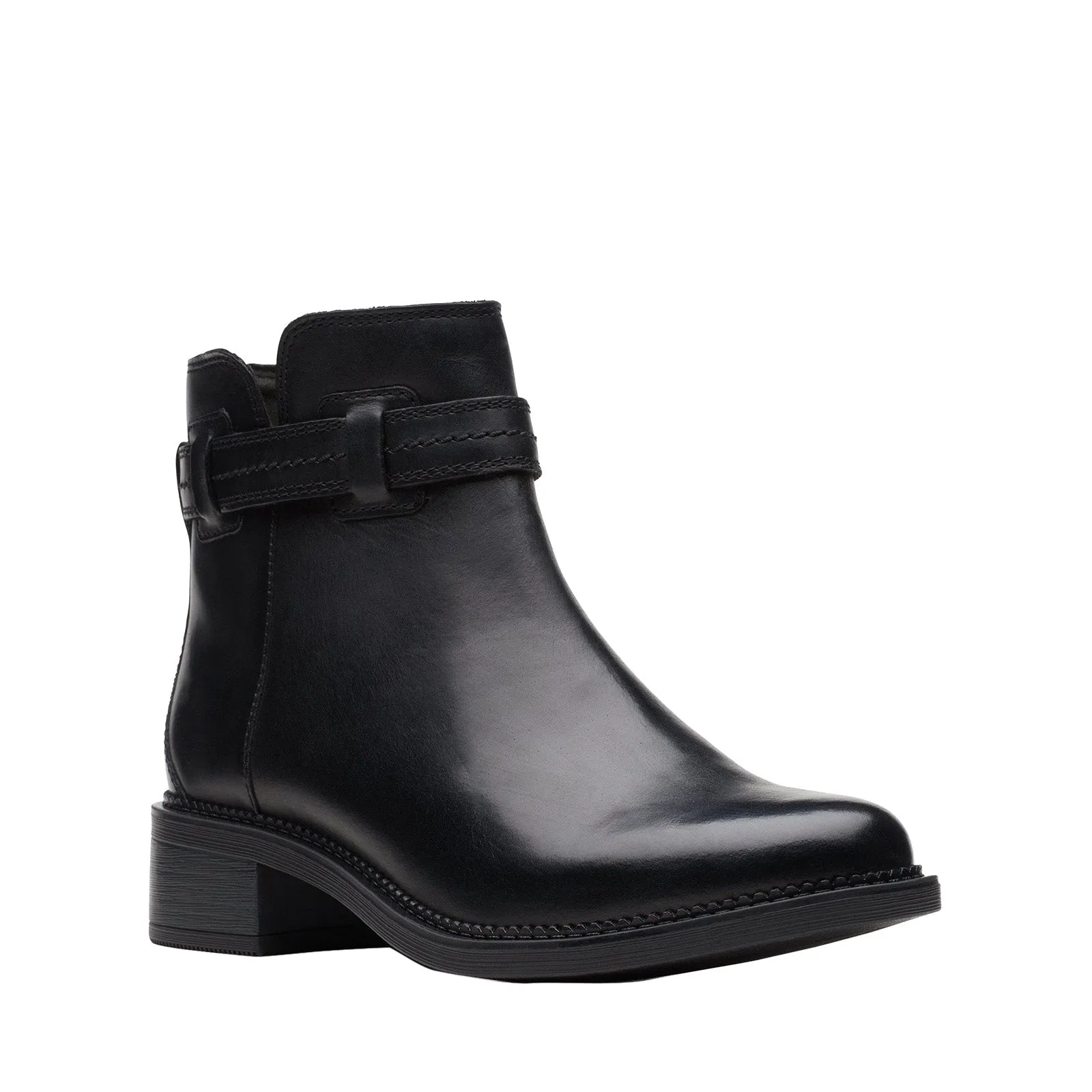 Fashion Show Clarks Maye Ease 26167951 Womens Black Leather Zipper Casual Dress Boots