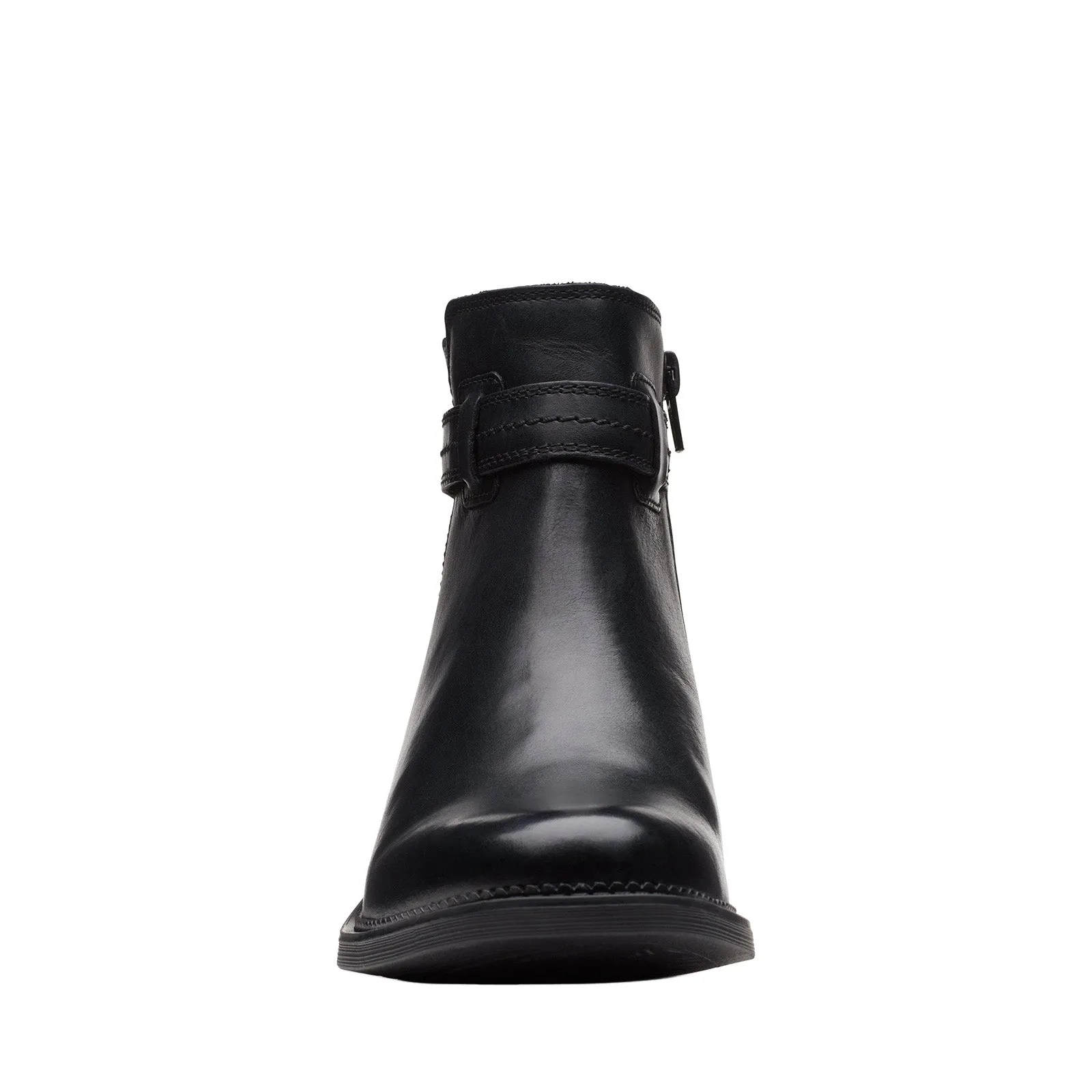Clarks Maye Ease 26167951 Womens Black Leather Zipper Casual Dress Boots Chic Style Smooth Style