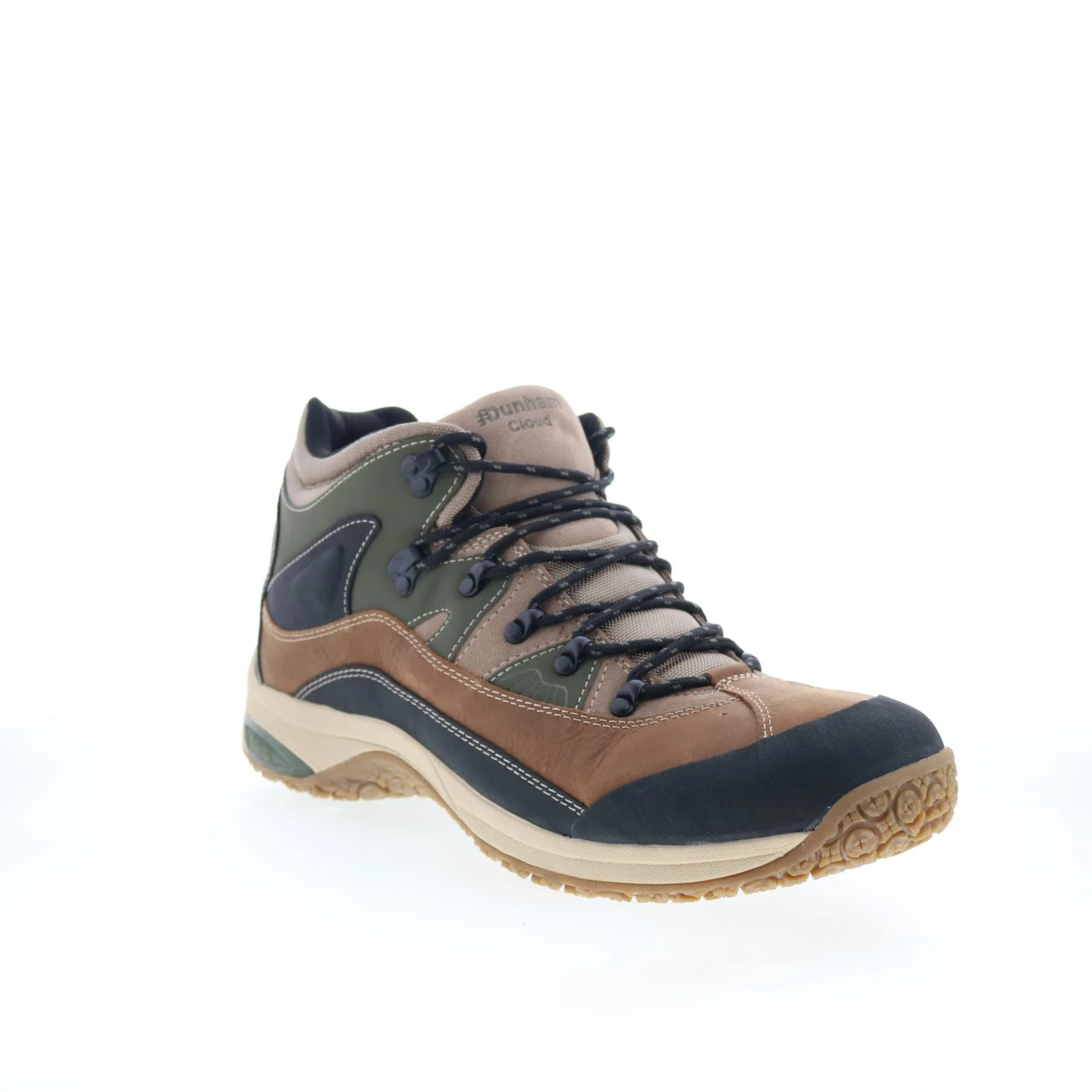 Canvas Material Dunham Cloud Waterproof Mens Brown Leather Lace Up Hiking Boots