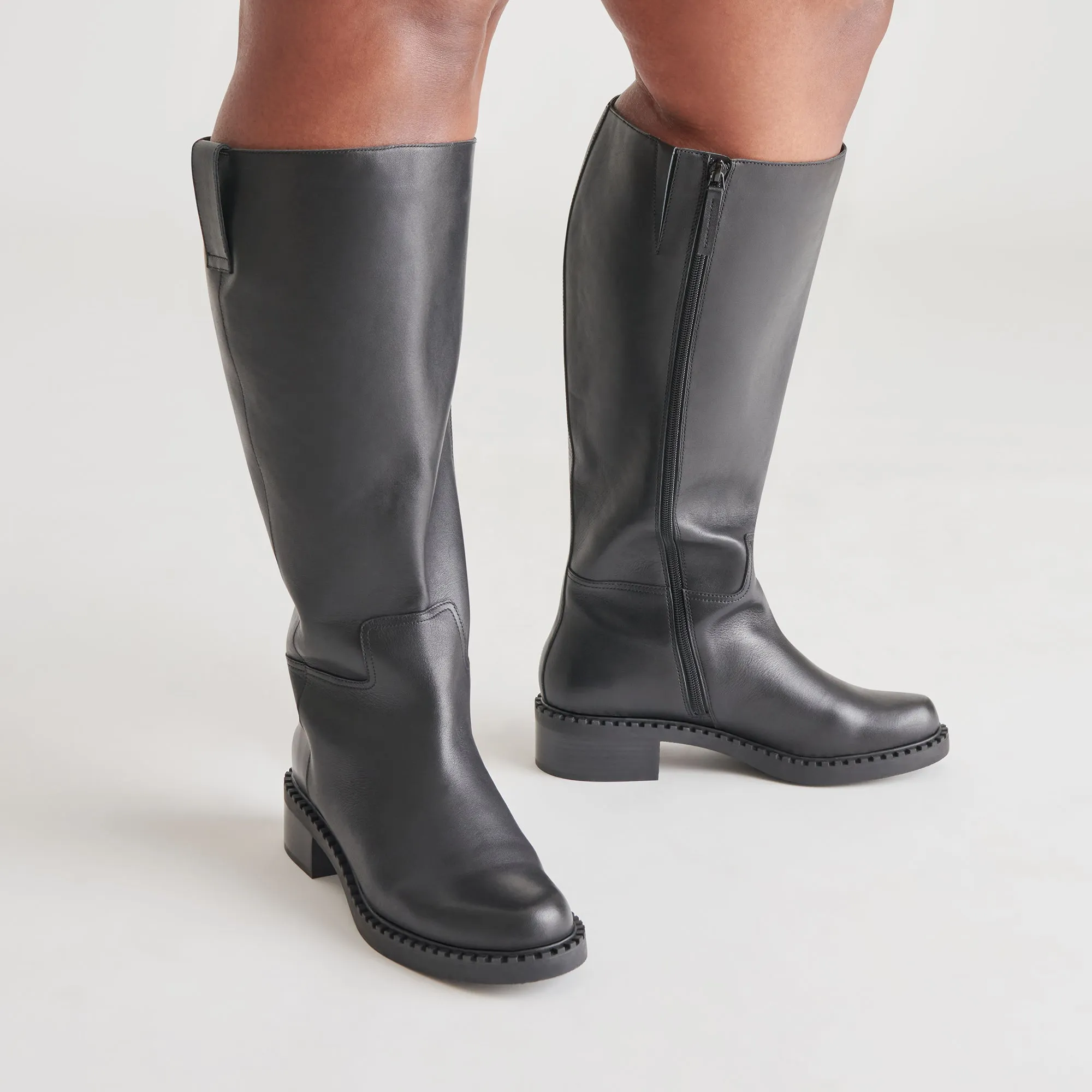 All Season GLORY H2O EXTRA WIDE CALF BOOTS BLACK LEATHER