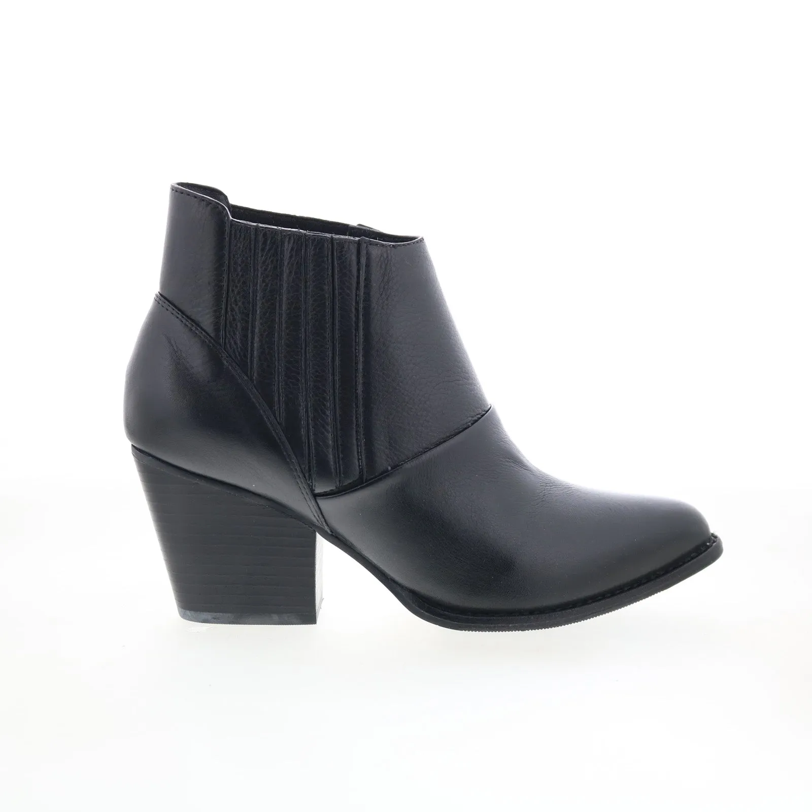 Johnston & Murphy 78-58515 Womens Black Leather Slip On Ankle & Booties Boots Supportive