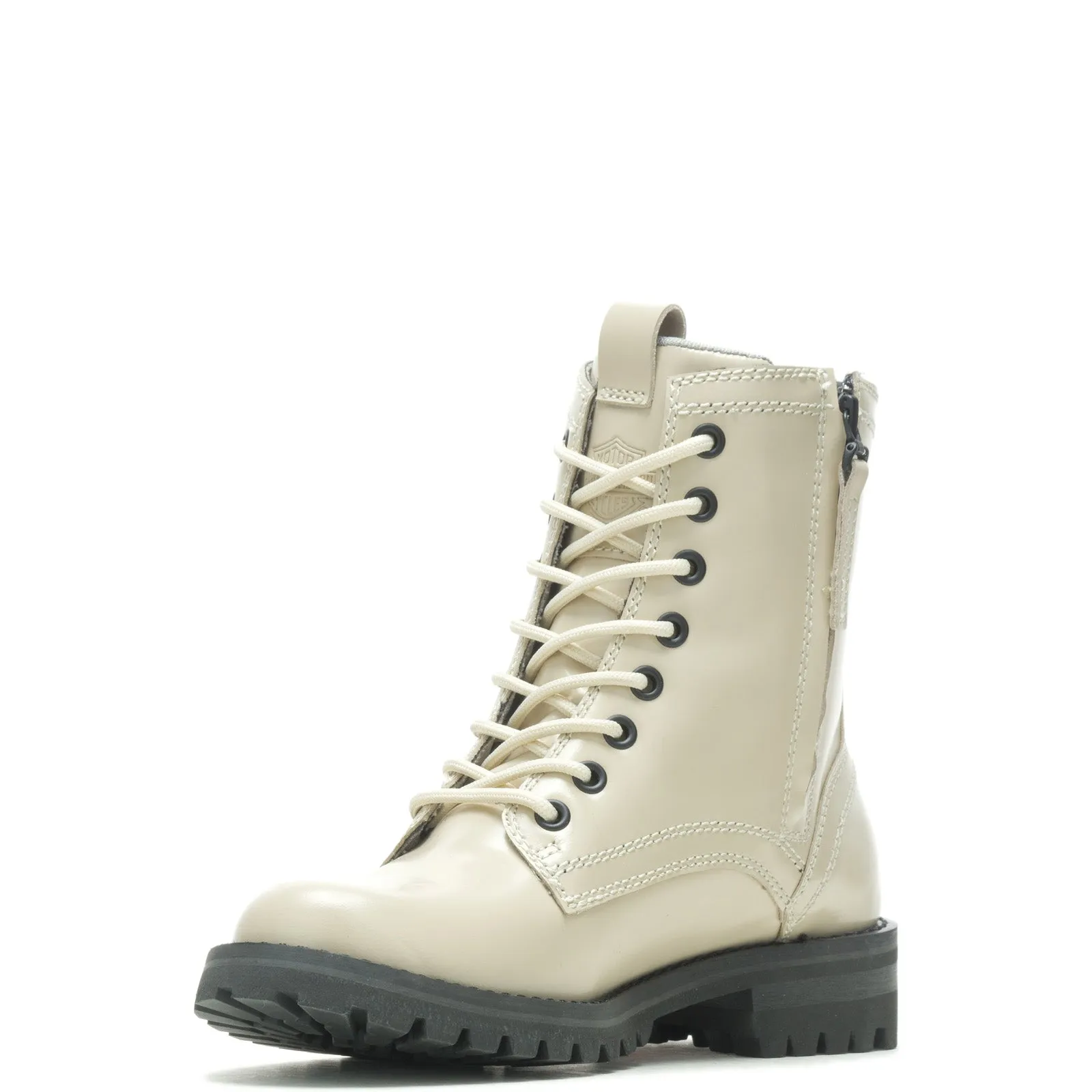 Lightweight Sole All-Season Wear Harley-Davidson Walsen 5" Lace D87255 Womens Beige Leather Motorcycle Boots