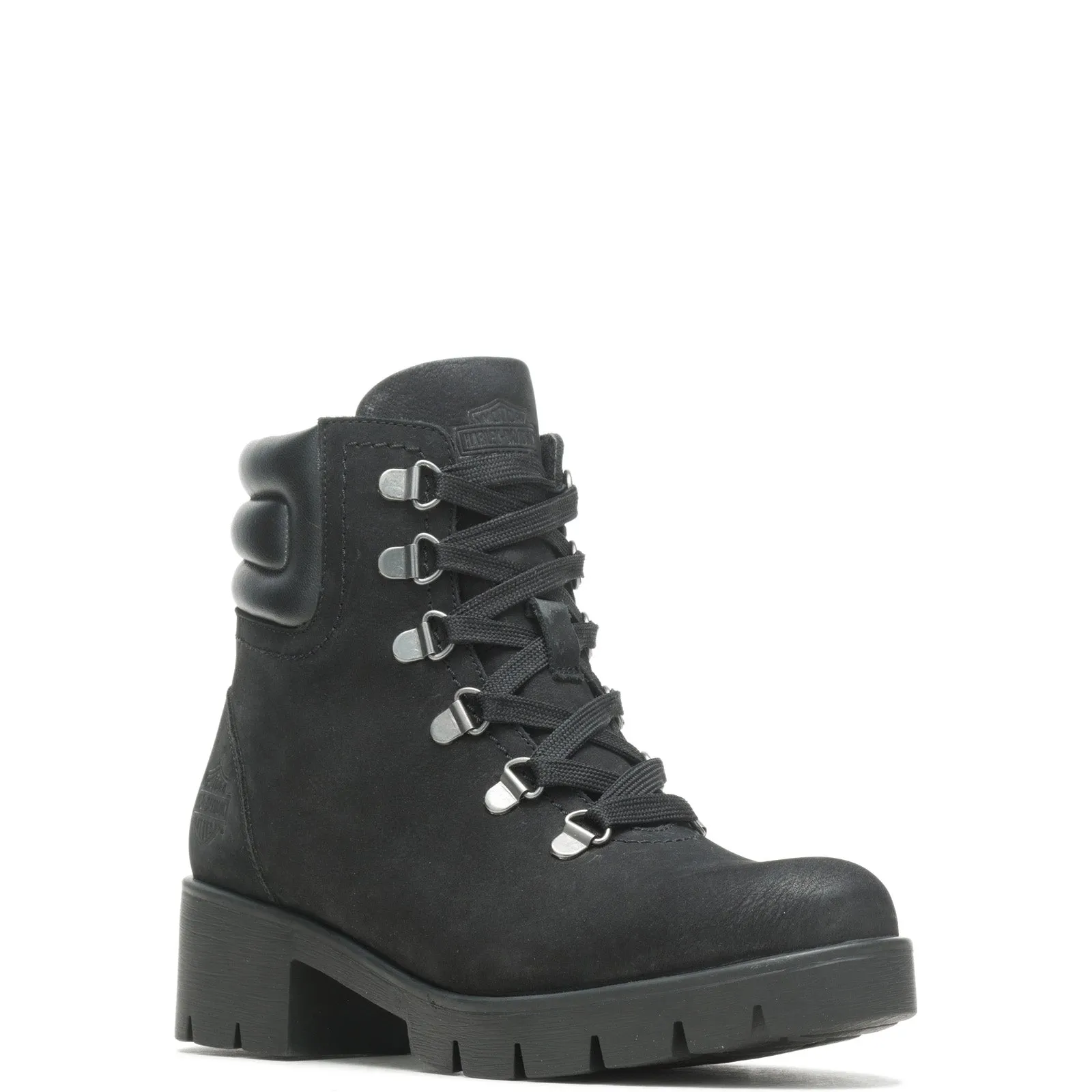 Harley-Davidson Trawood D84789 Womens Black Nubuck Motorcycle Boots All-Purpose Style Clean Lines