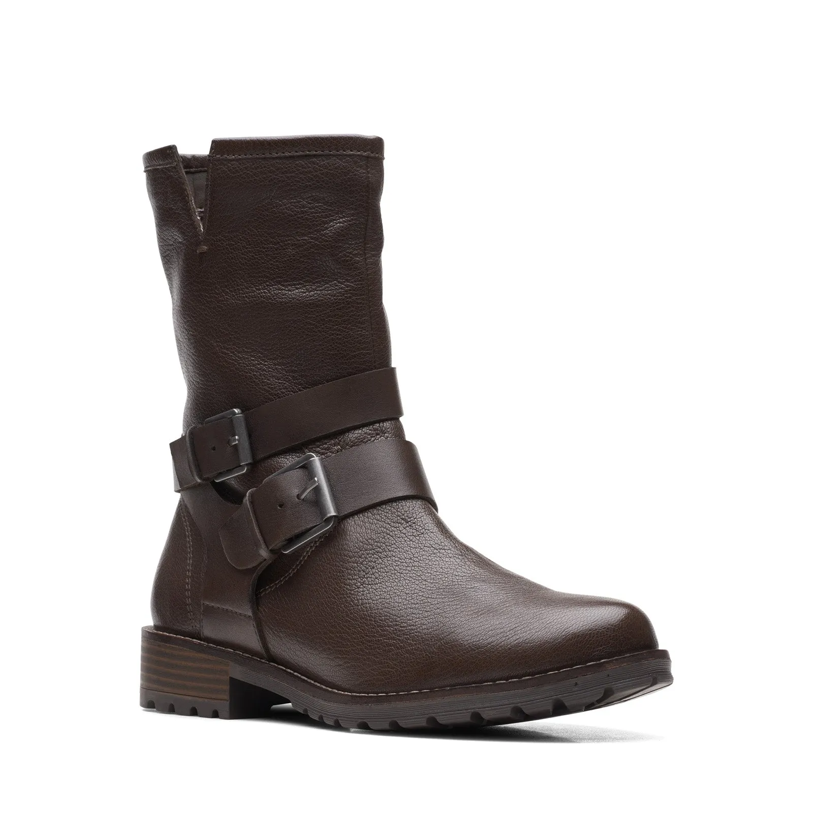 Clarks Clarkwell Mid 26168563 Womens Brown Leather Zipper Casual Dress Boots Fast Wear